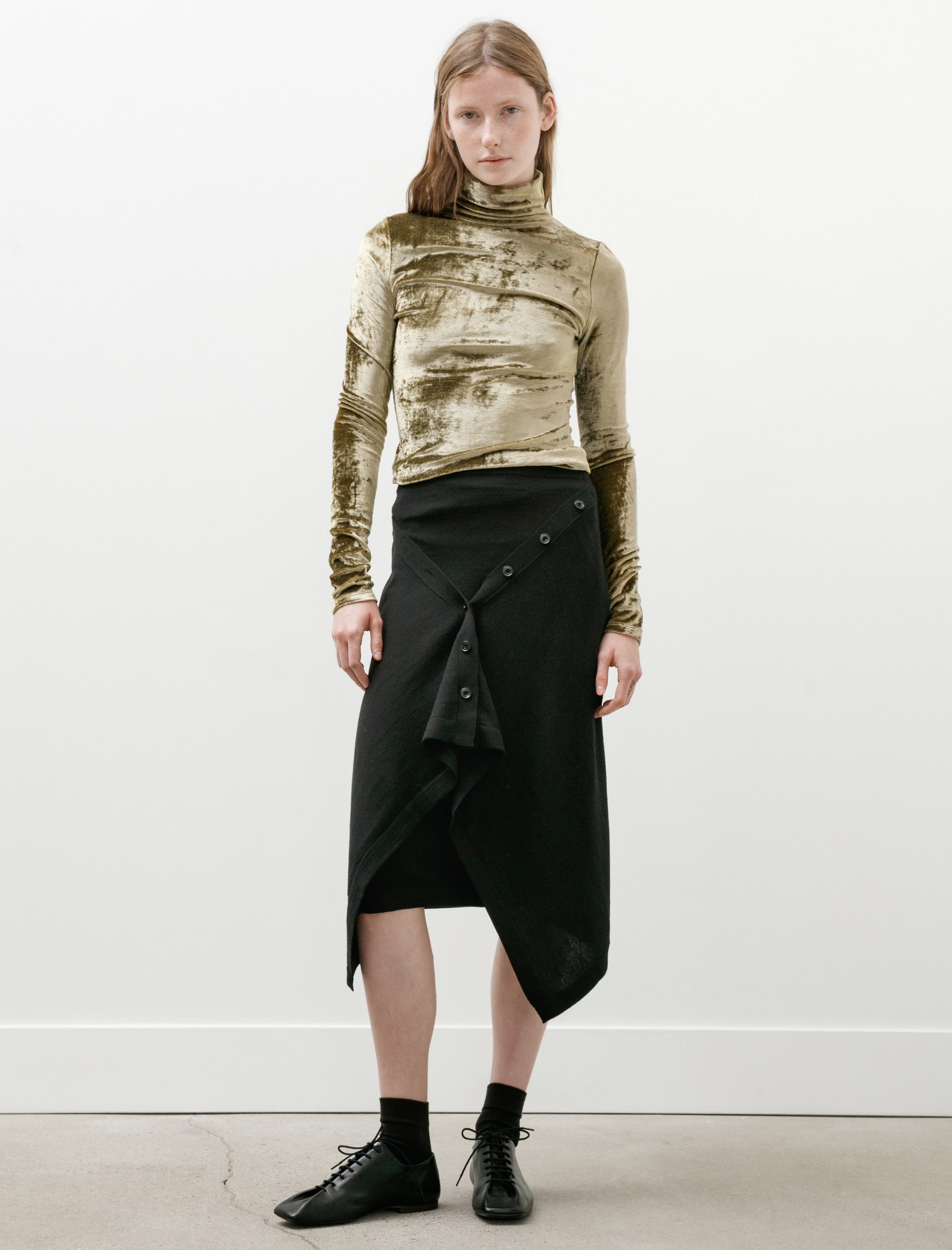 Lemaire Buttoned Skirt Black