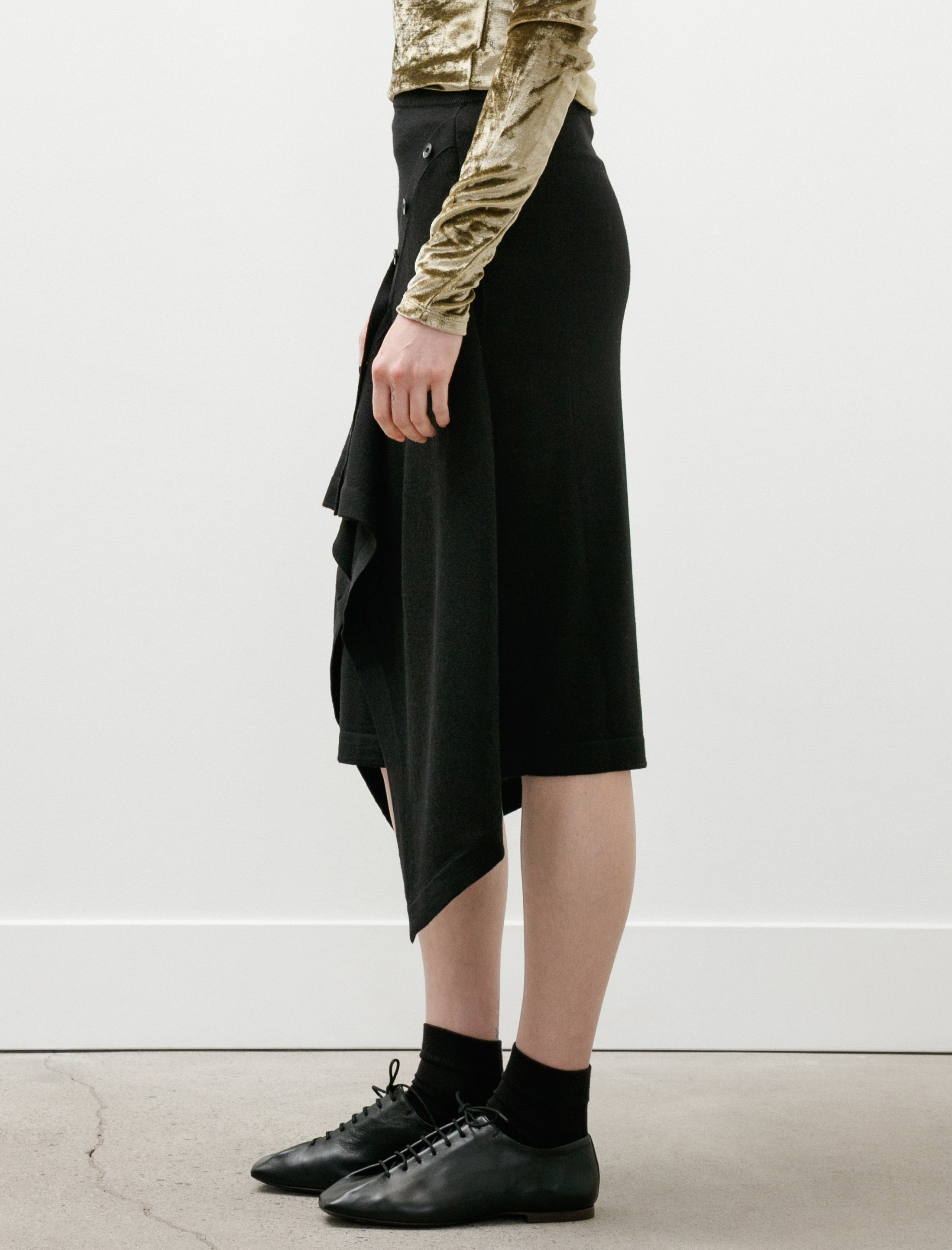Lemaire Buttoned Skirt Black