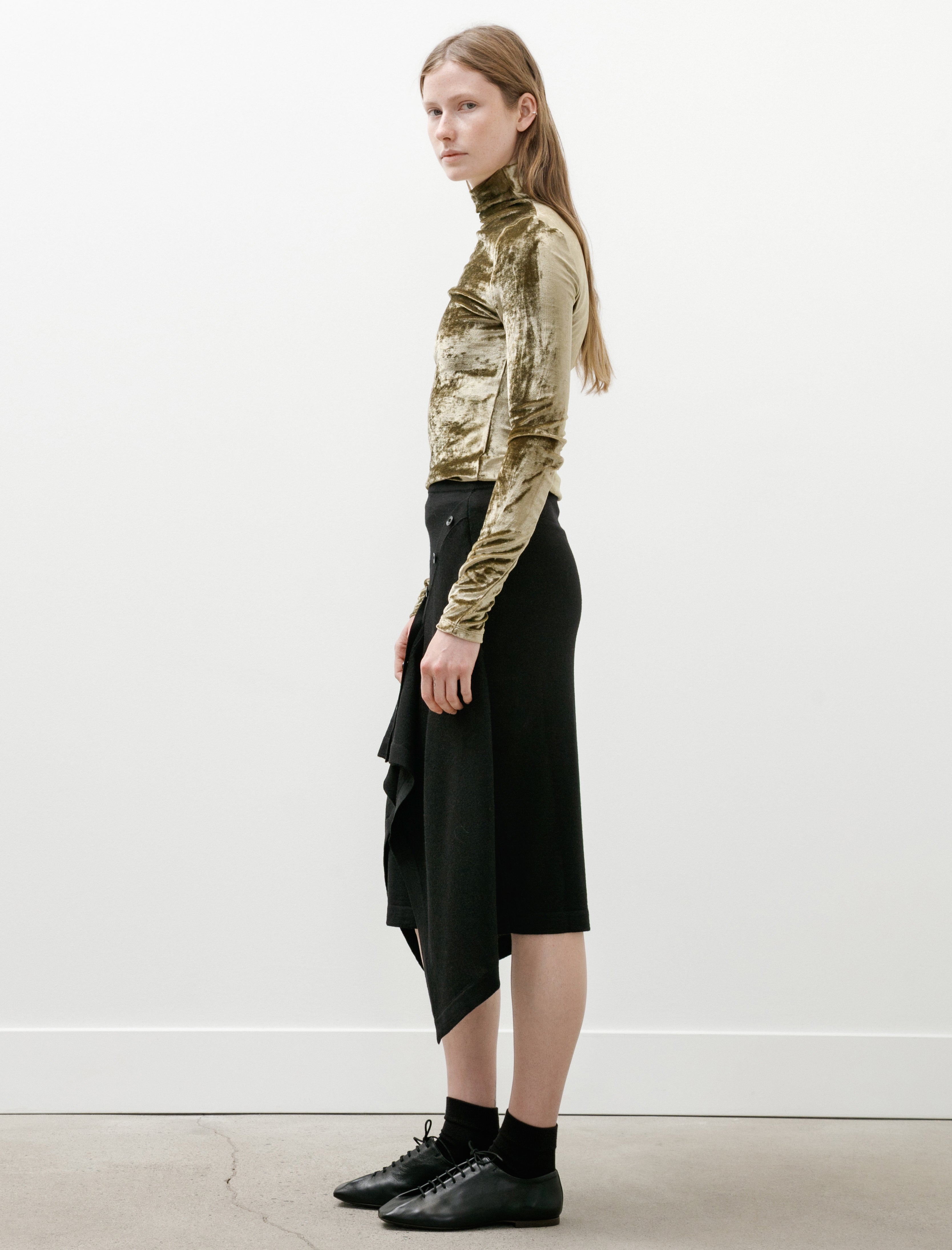 Lemaire Buttoned Skirt Black