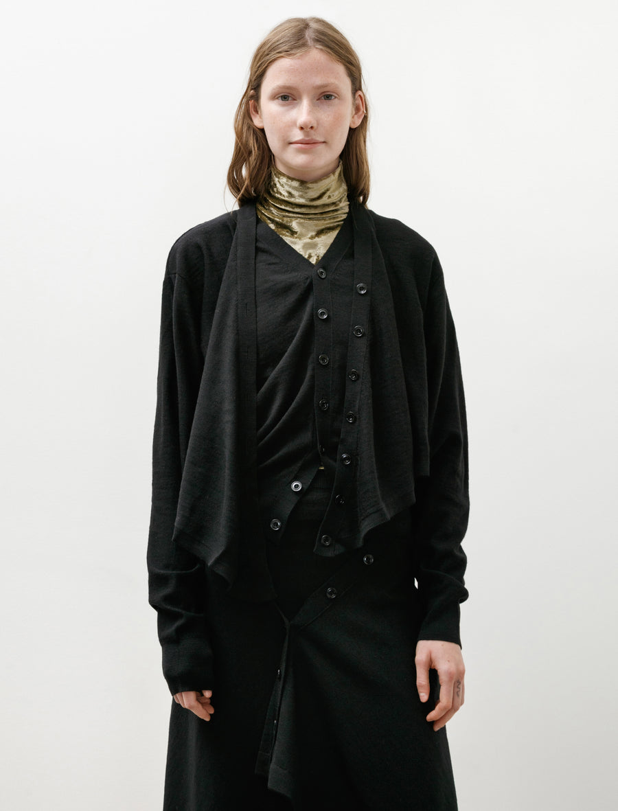 Trompe L'Oeil Cardigan Black - Image 1