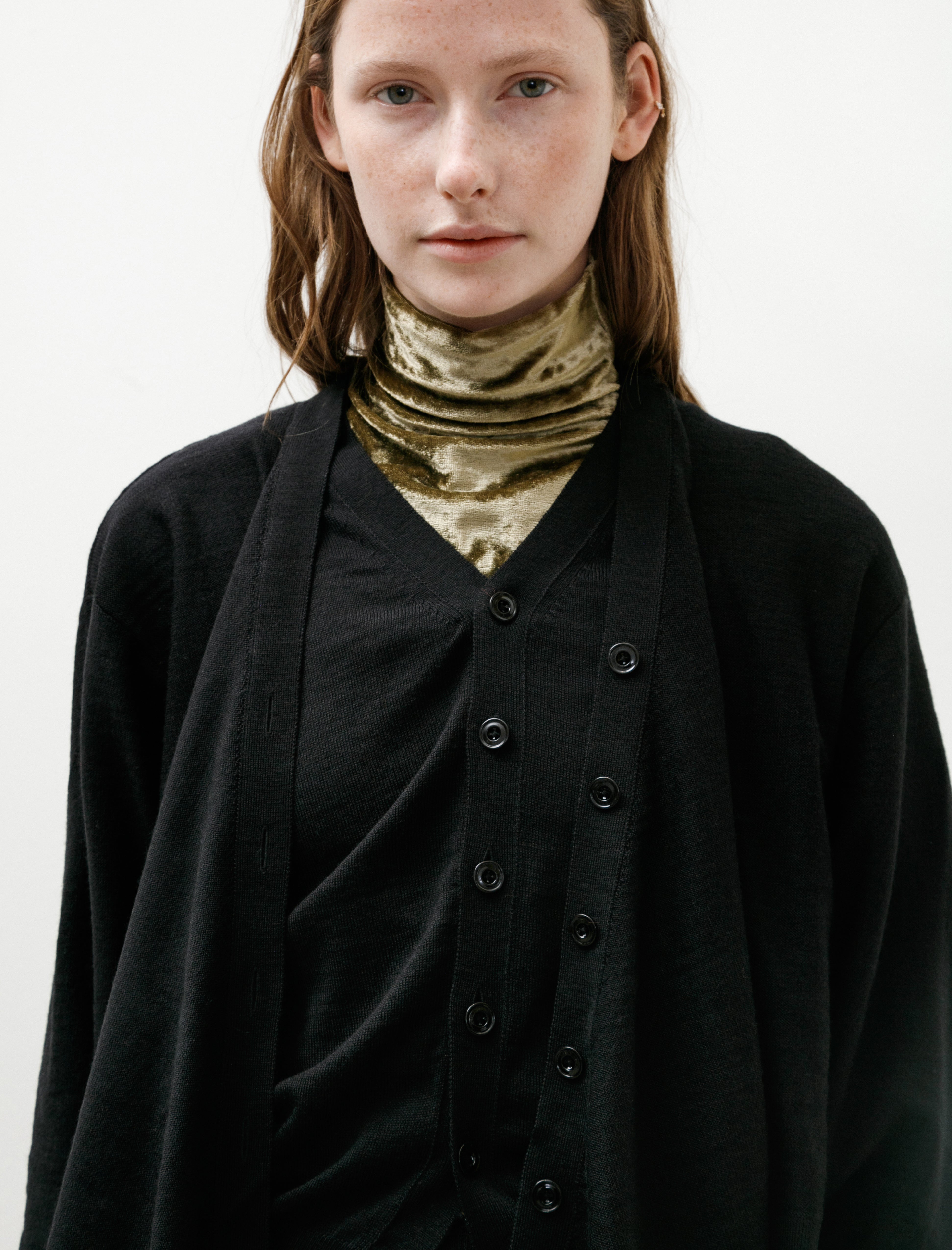 Lemaire Trompe L'Oeil Cardigan Black