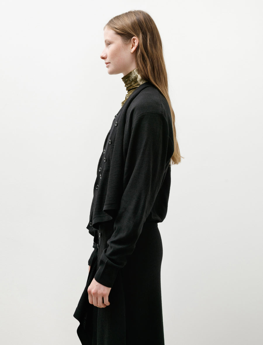 Trompe L'Oeil Cardigan Black - Image 4