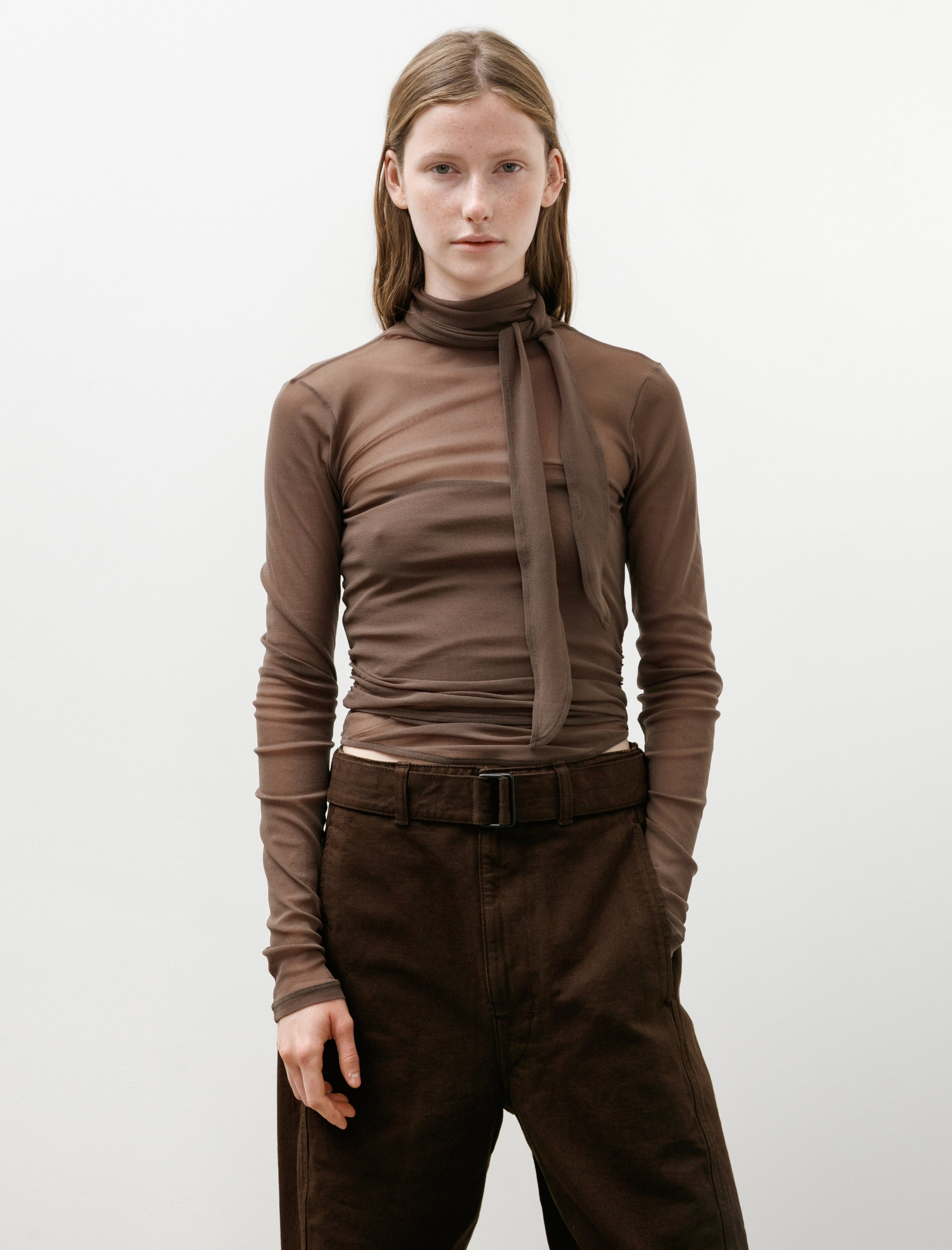 Lemaire Ballerina Foulard Top Cacao