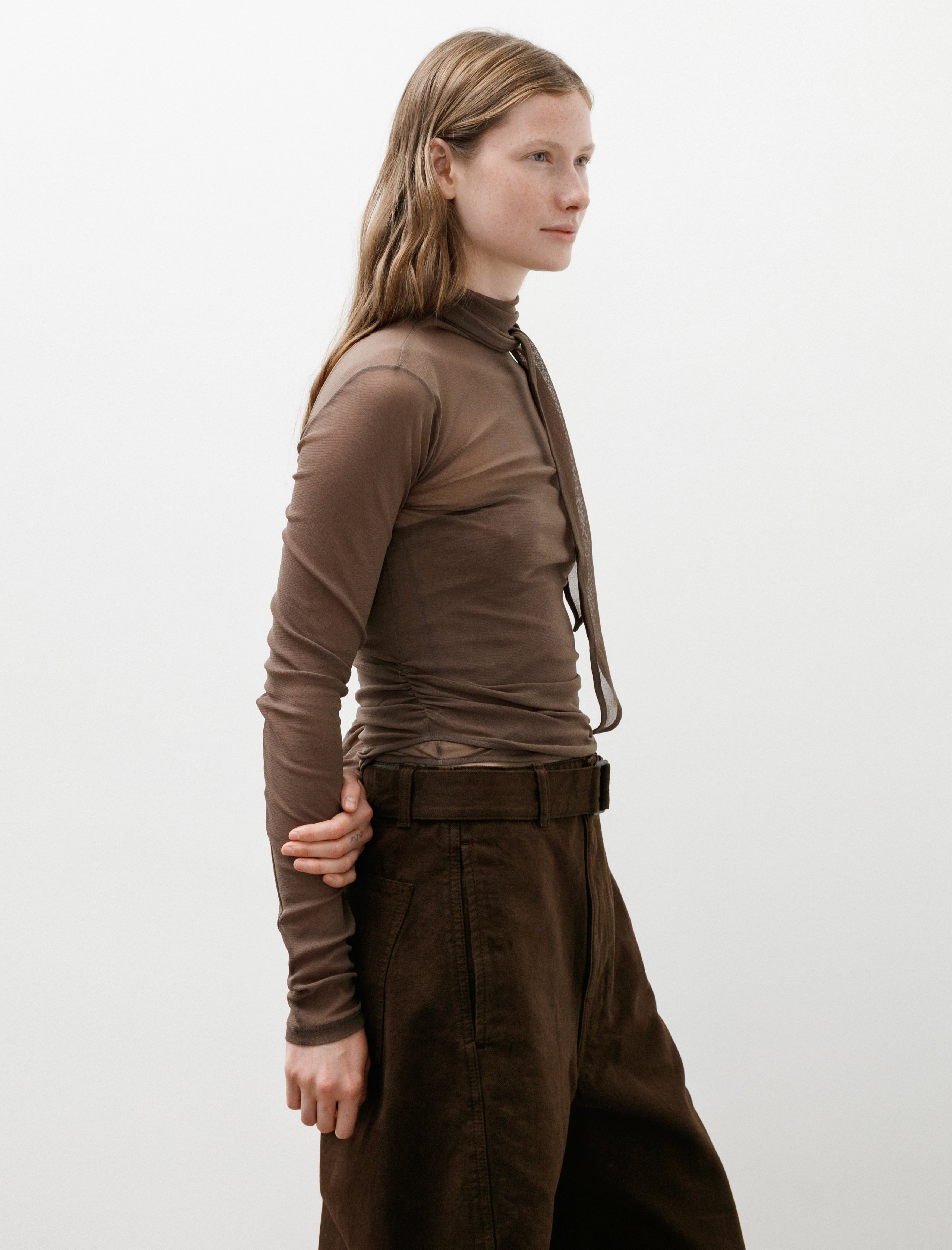 Lemaire Ballerina Foulard Top Cacao