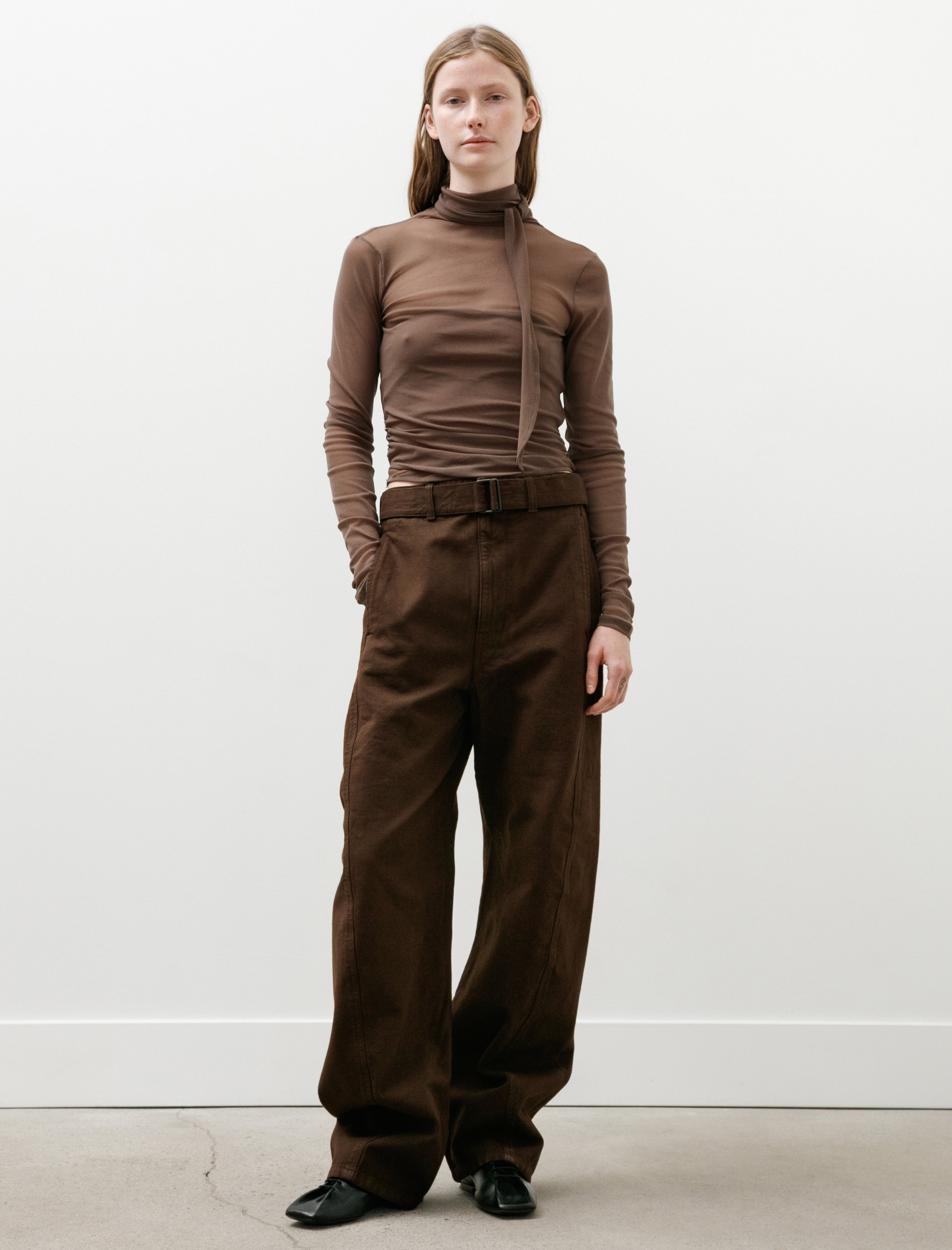 Lemaire Twisted Belted Pants Ristretto