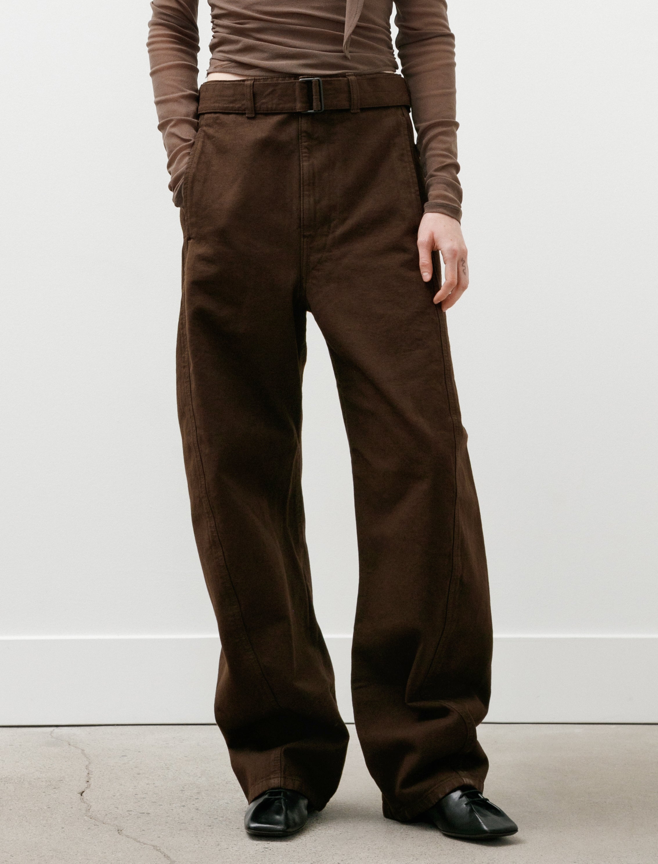 Lemaire Twisted Belted Pants Ristretto