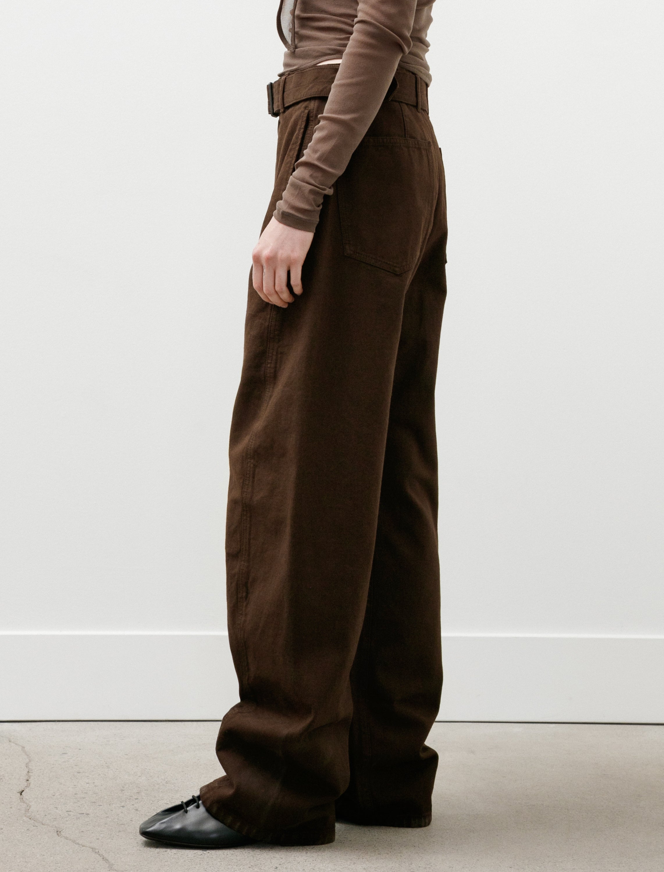 Lemaire Twisted Belted Pants Ristretto