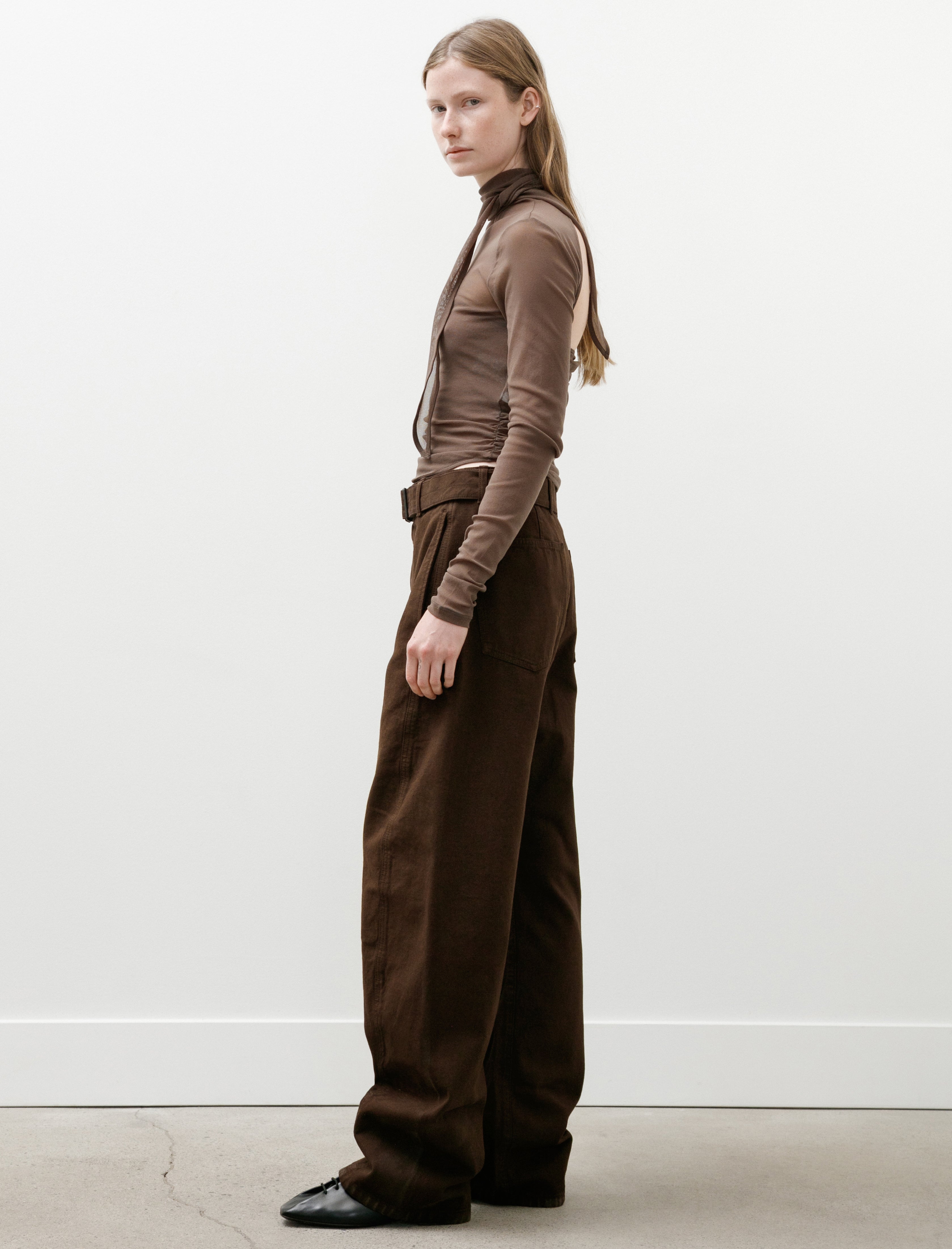 Lemaire Twisted Belted Pants Ristretto