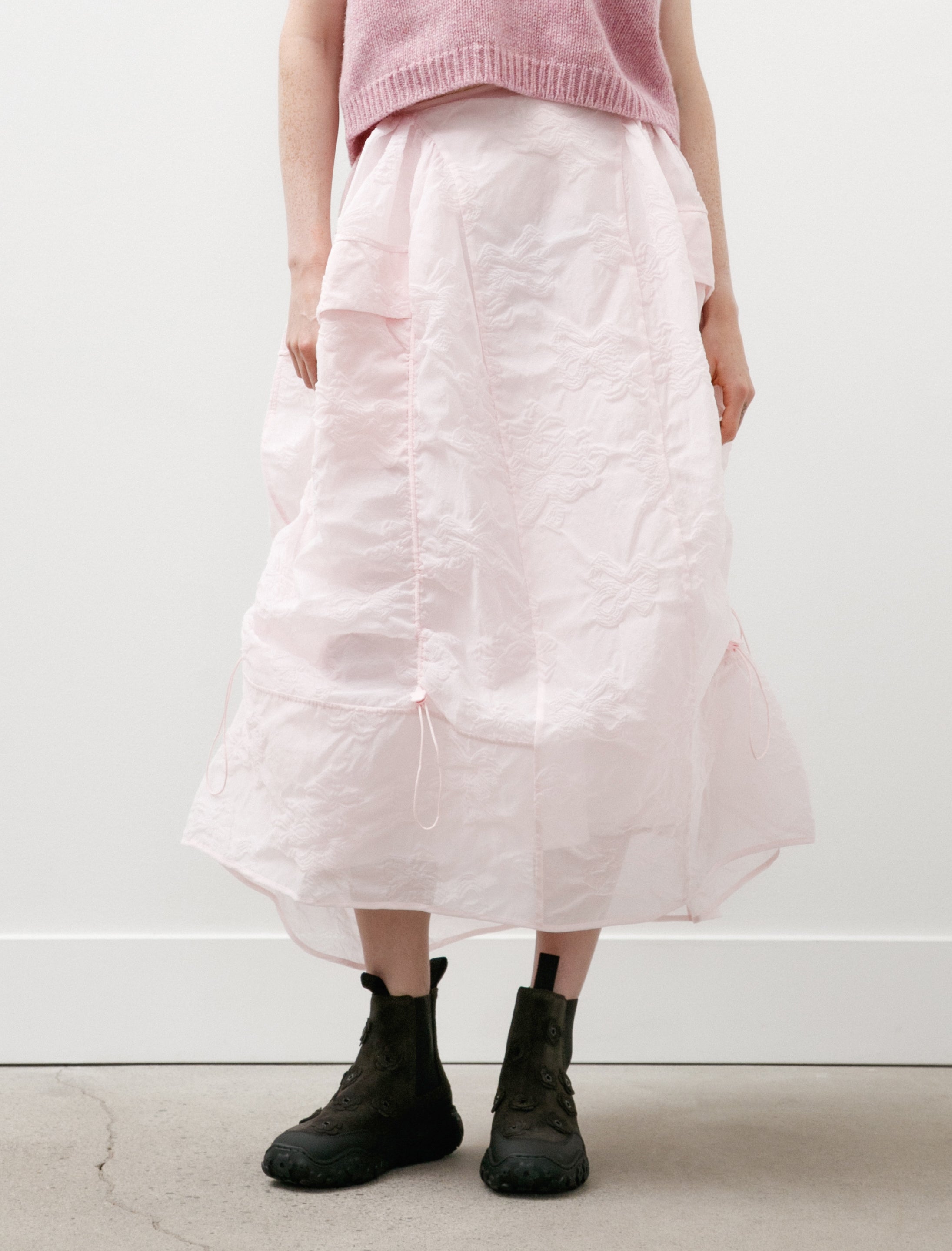 Cecilie Bahnsen Fuana Skirt Papillon Matelassé Soft Pink