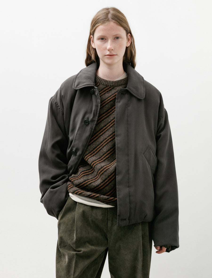 Cropped Padded Bomber Brown - Image 1