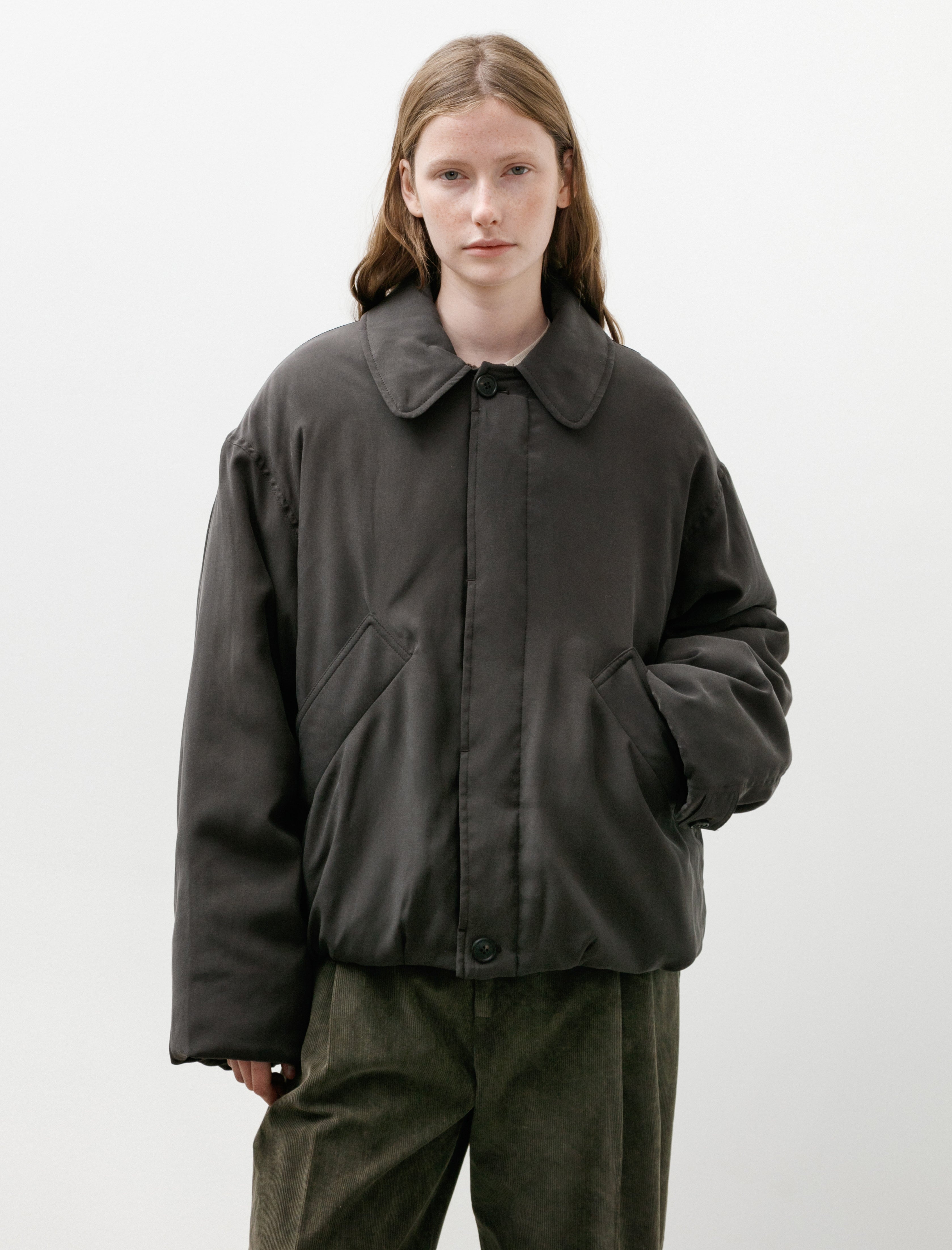 Cristaseya Cropped Padded Bomber Brown