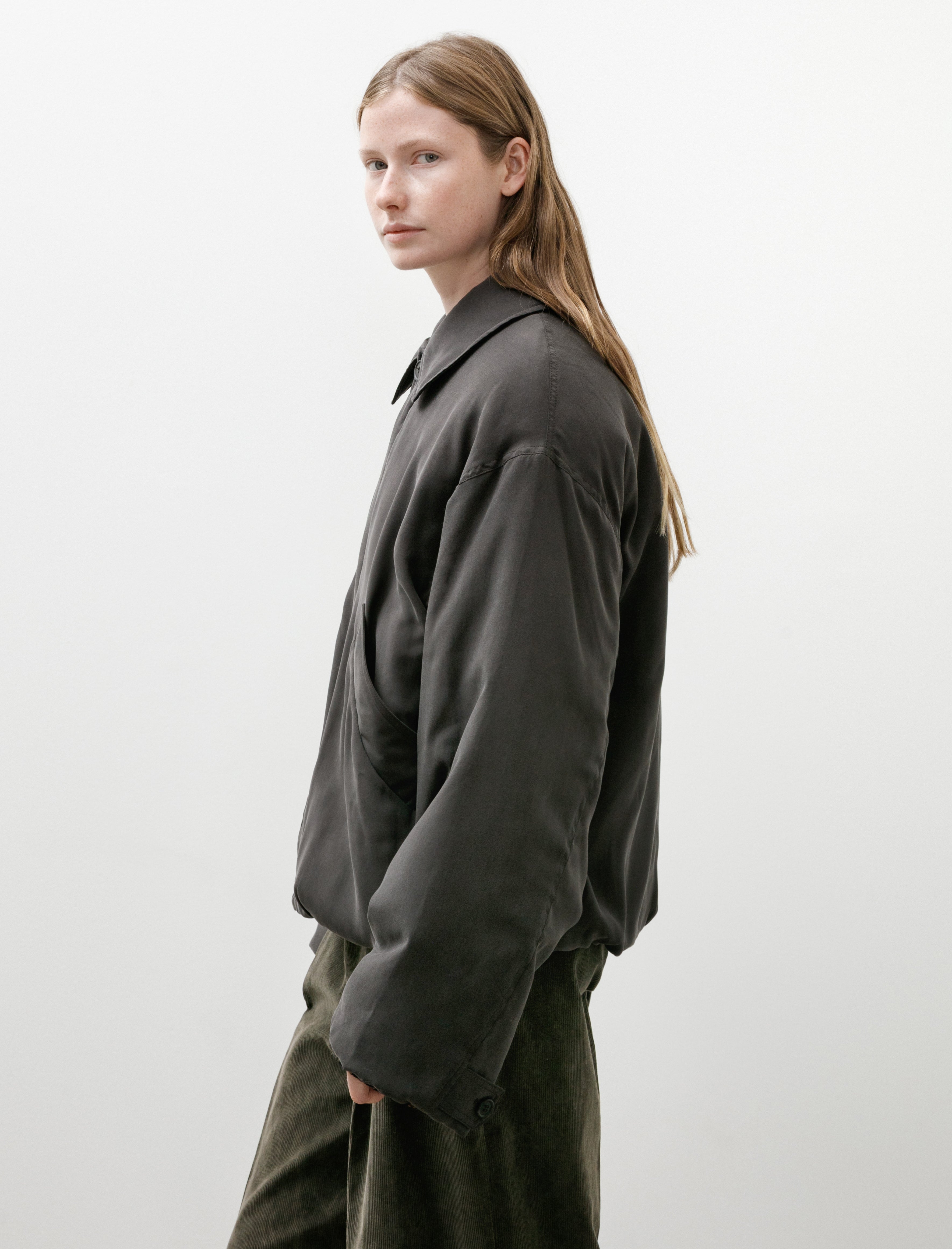 Cristaseya Cropped Padded Bomber Brown