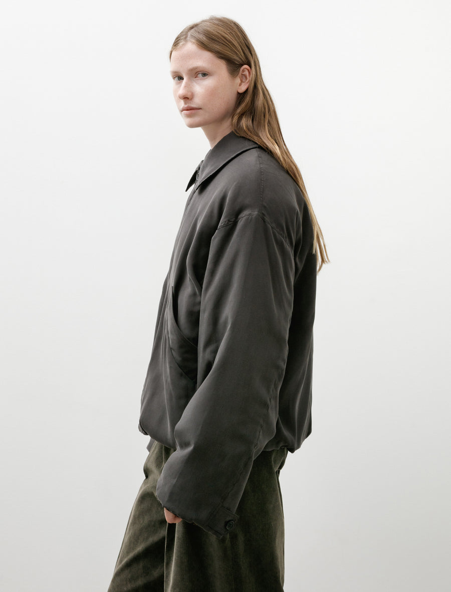 Cropped Padded Bomber Brown - Image 3