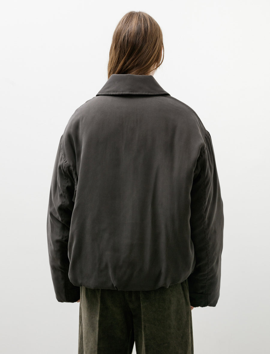 Cropped Padded Bomber Brown - Image 2