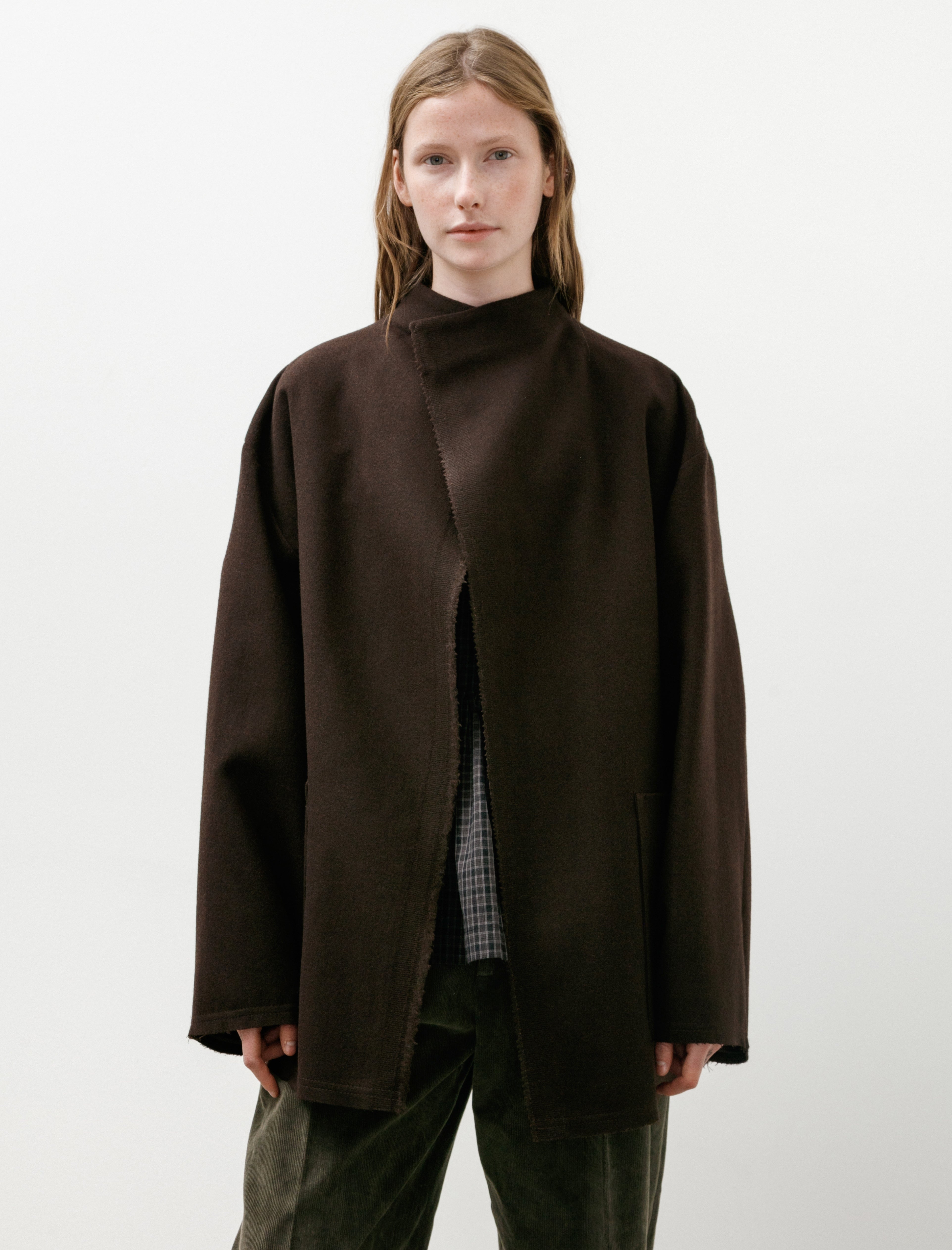 Dusan 3/4 Jacket with Cimossa Panna Wool Ebano
