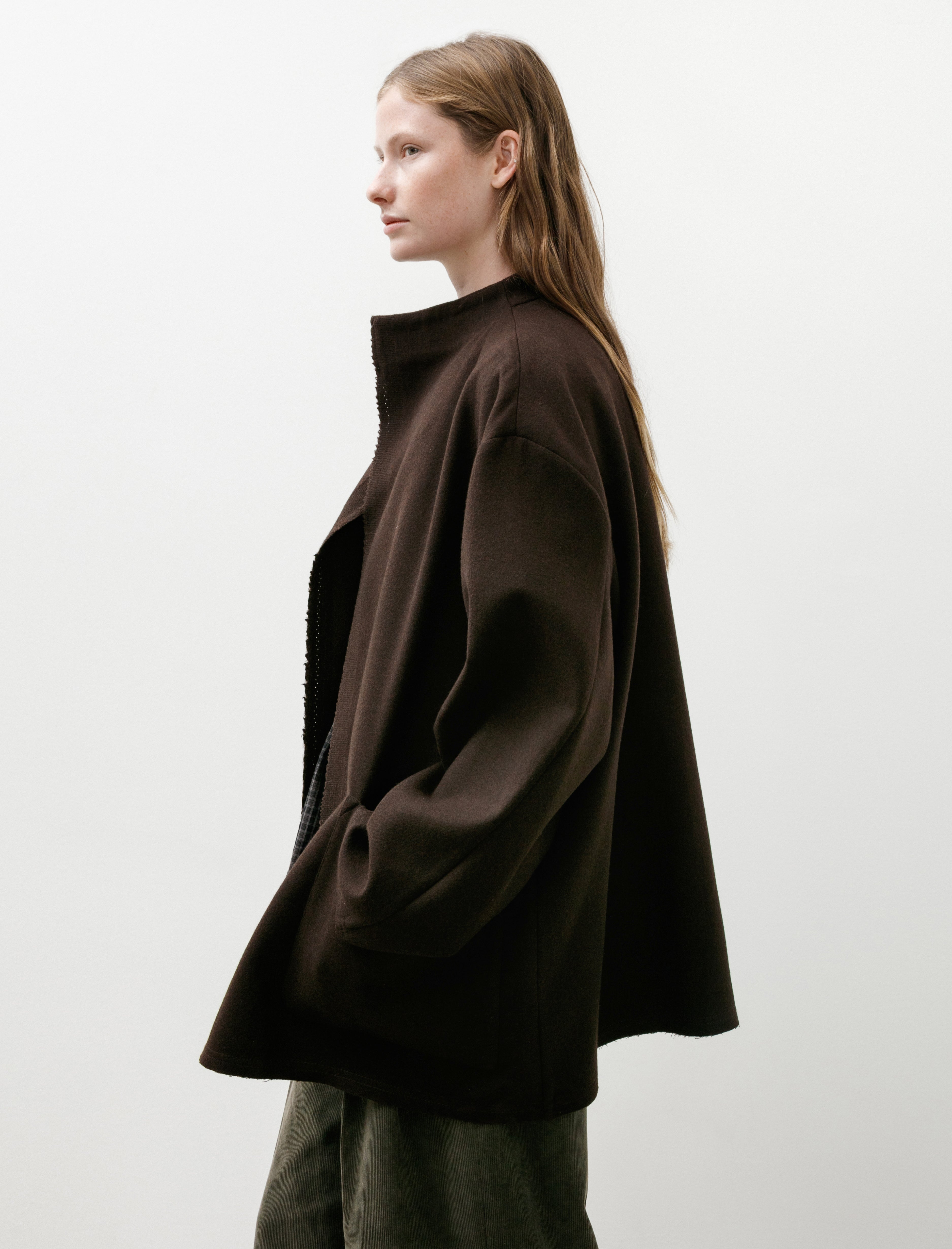 Dusan 3/4 Jacket with Cimossa Panna Wool Ebano