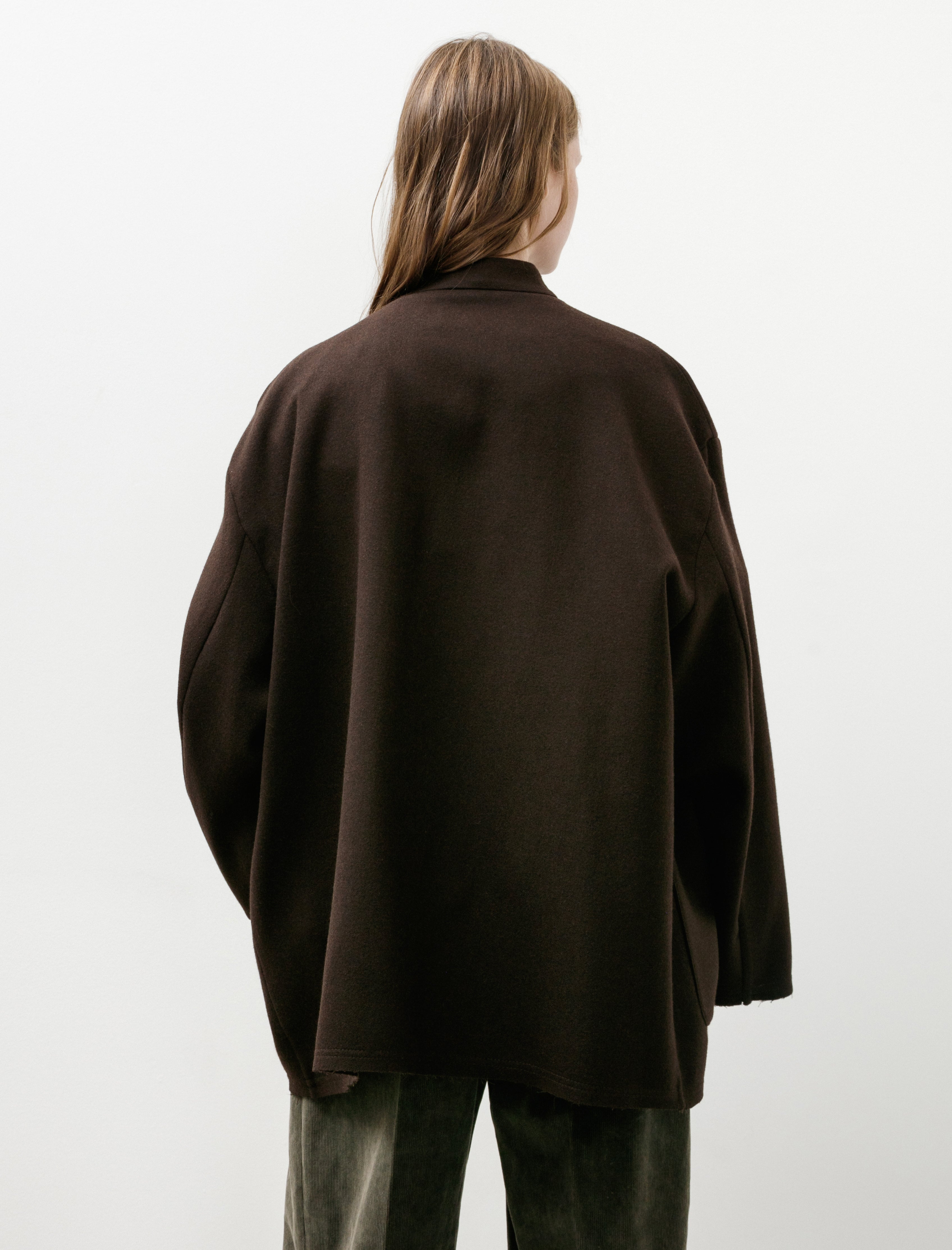 Dusan 3/4 Jacket with Cimossa Panna Wool Ebano