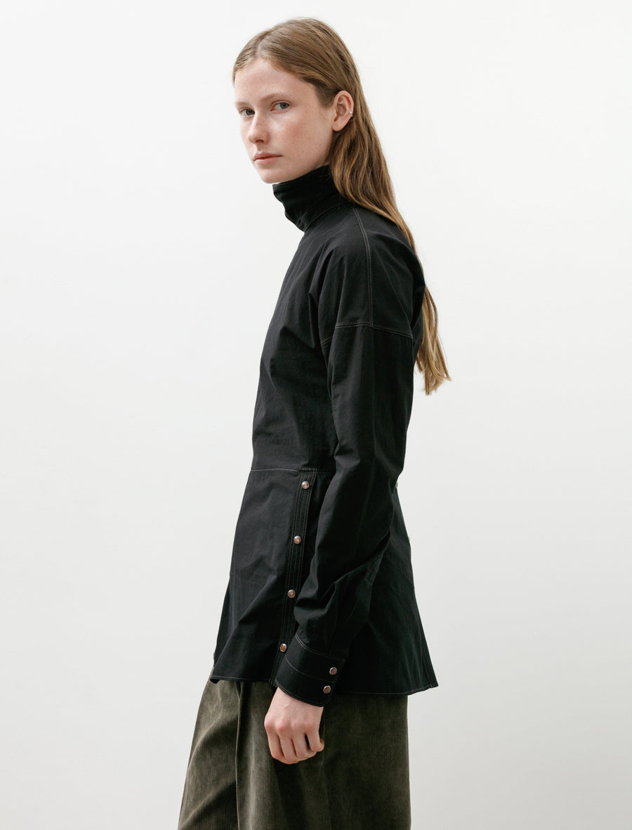 Plastron Top W/Snaps Black - Image 3