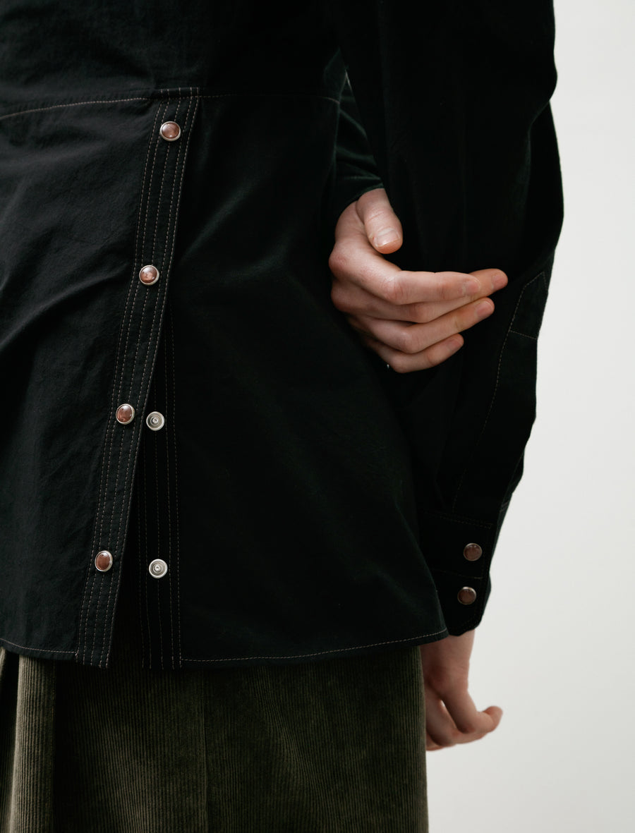 Plastron Top W/Snaps Black - Image 4