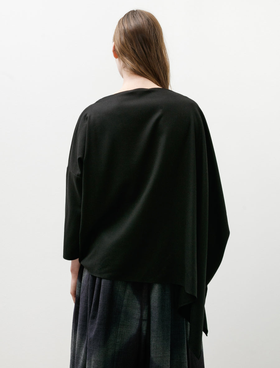 Asymmetrical T-Shirt Twill Flanella Black - Image 3