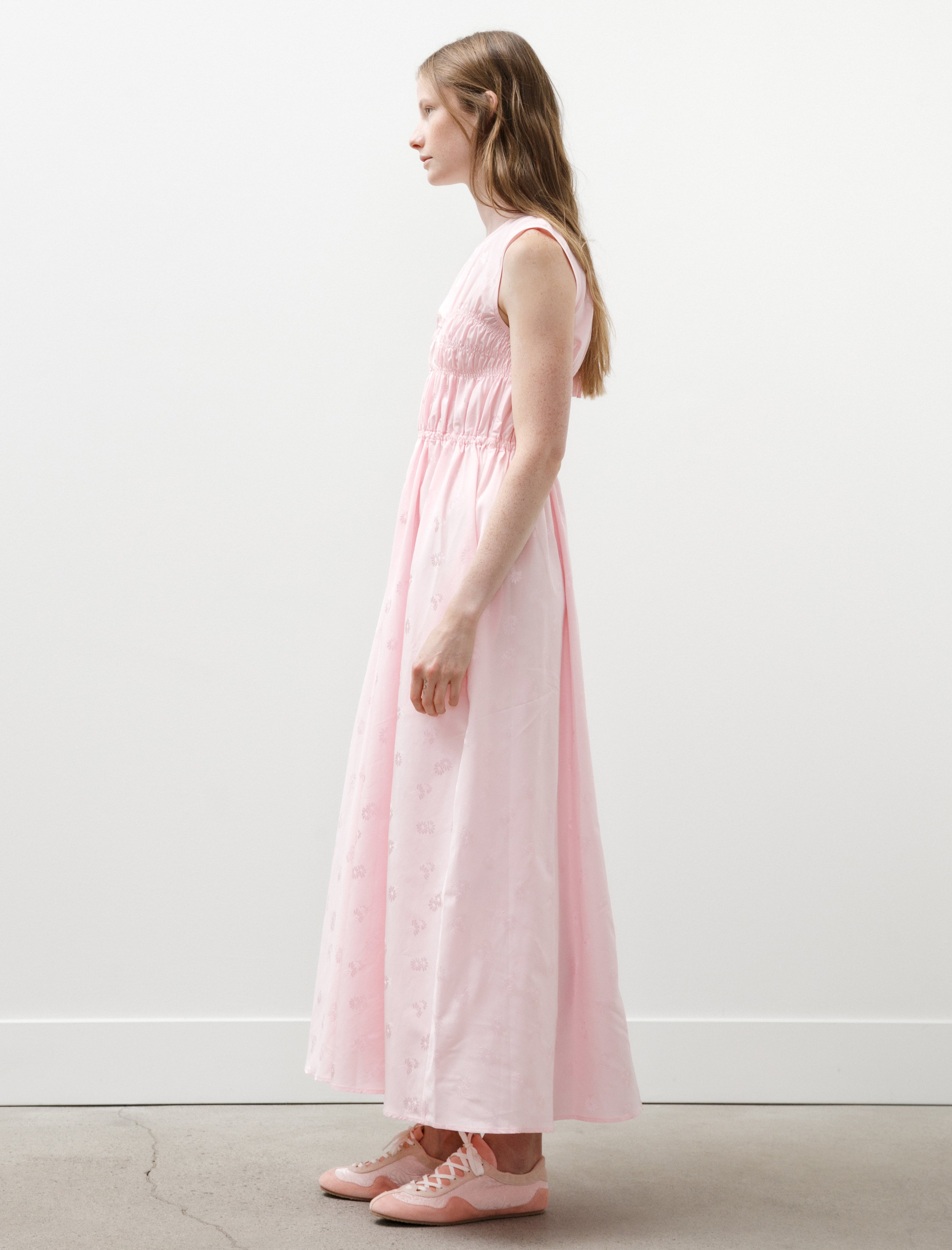 Cecilie Bahnsen Christy Dress Ditsy Bellis Soft Pink