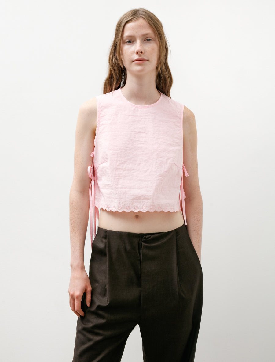 Feeba Top Embroidered Taffeta Vibrant Pink - Image 1