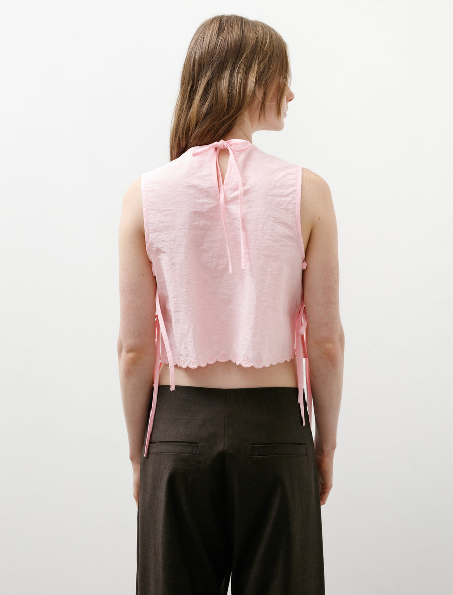 Feeba Top Embroidered Taffeta Vibrant Pink - Image 2