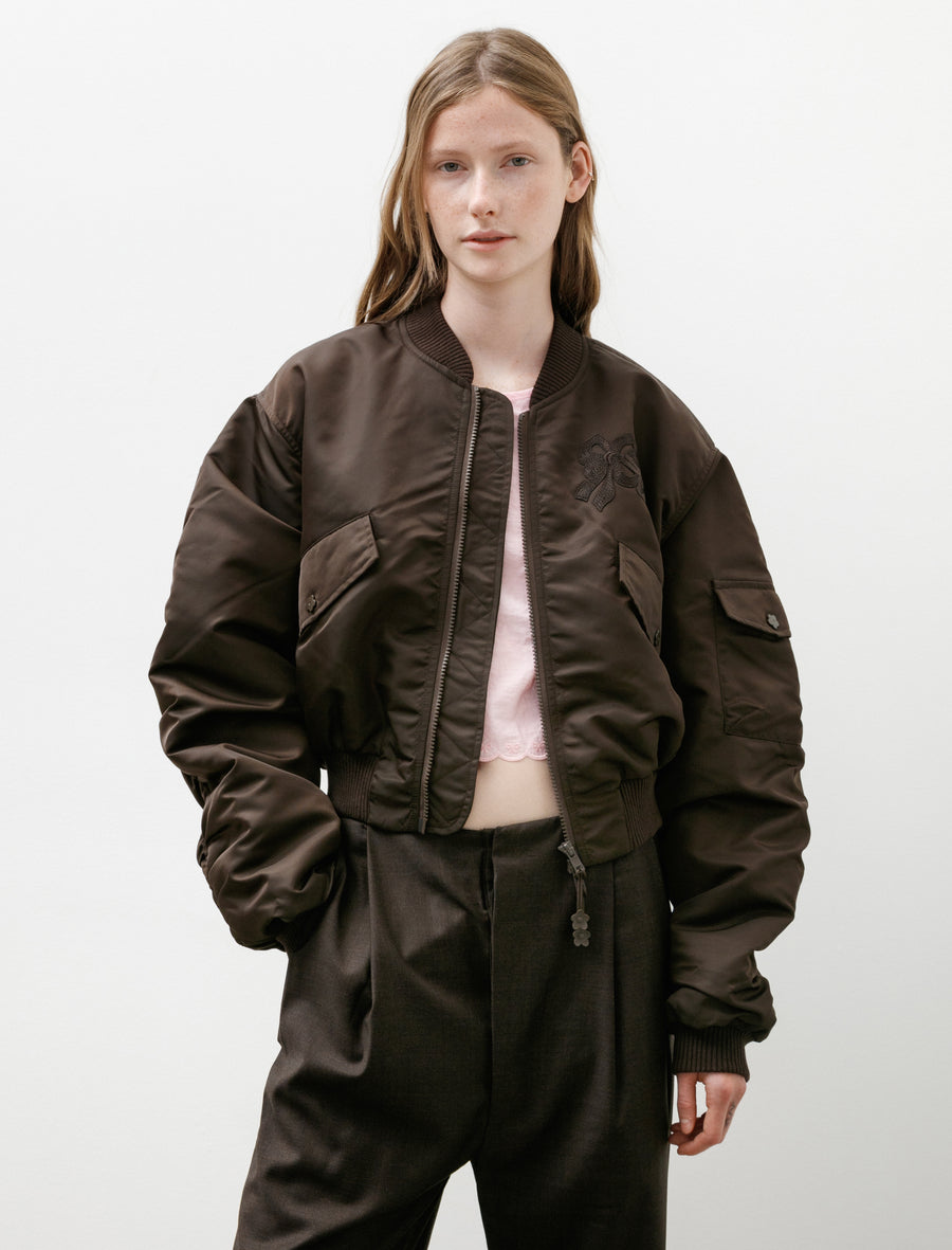 Callie Bomber Technical Nylon Brown - Image 1
