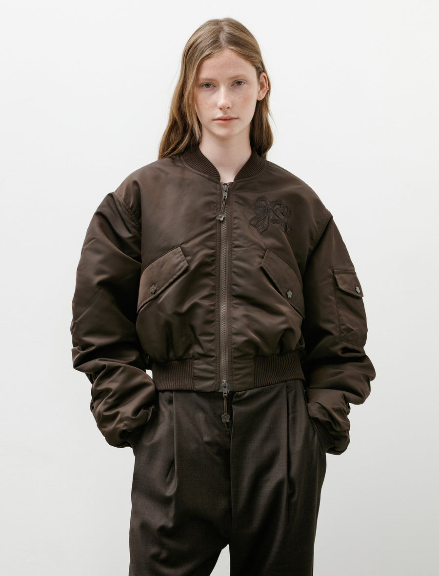 Callie Bomber Technical Nylon Brown - Image 3