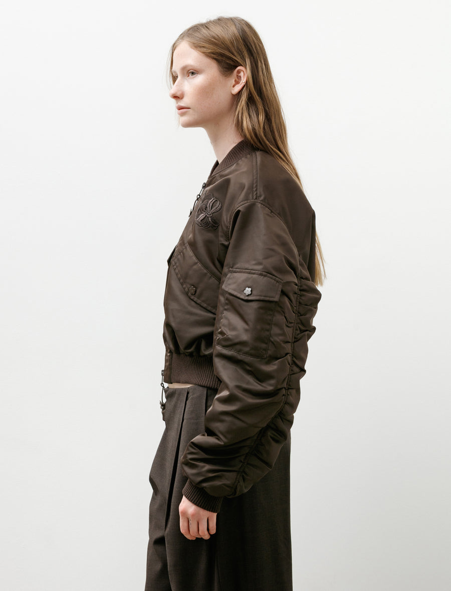 Callie Bomber Technical Nylon Brown - Image 4
