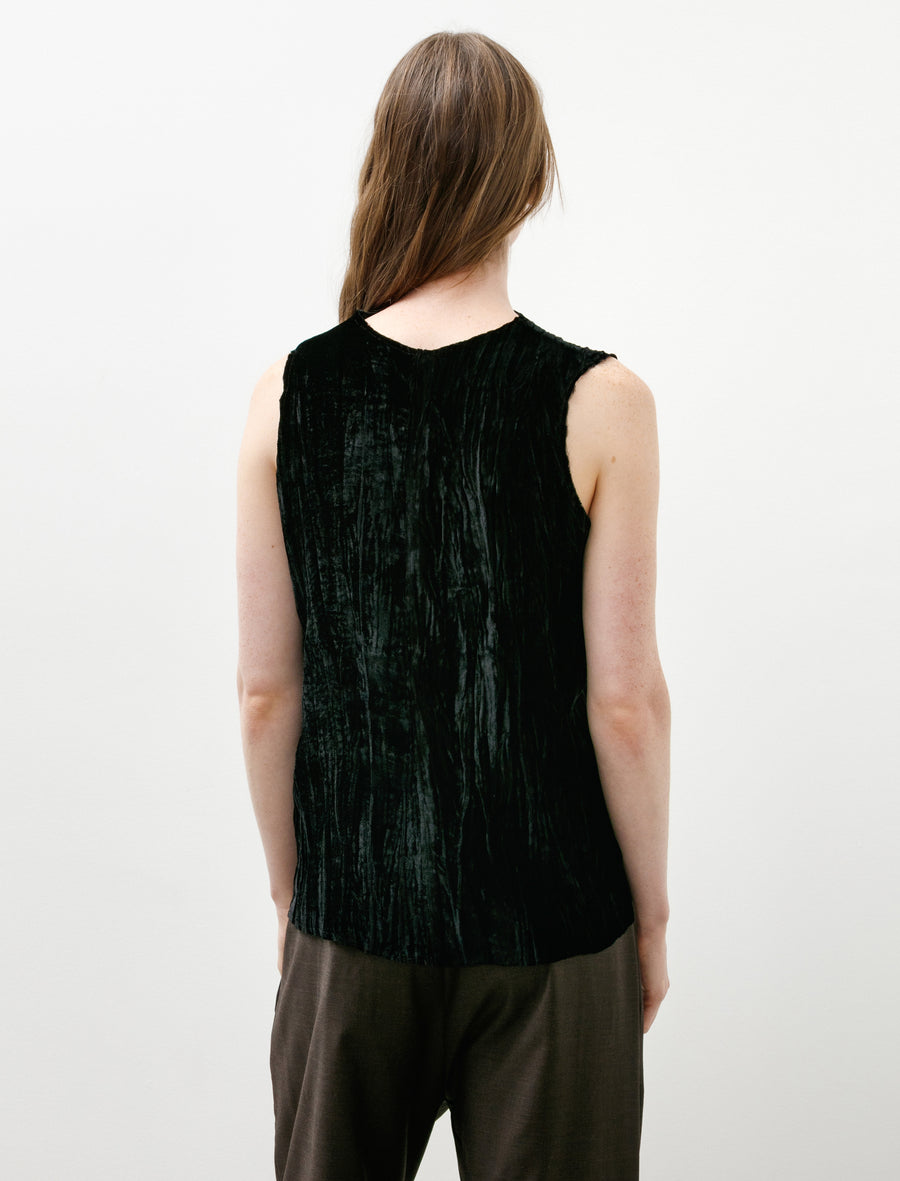 No.322 Silk Velvet Center Seams Top Black - Image 2