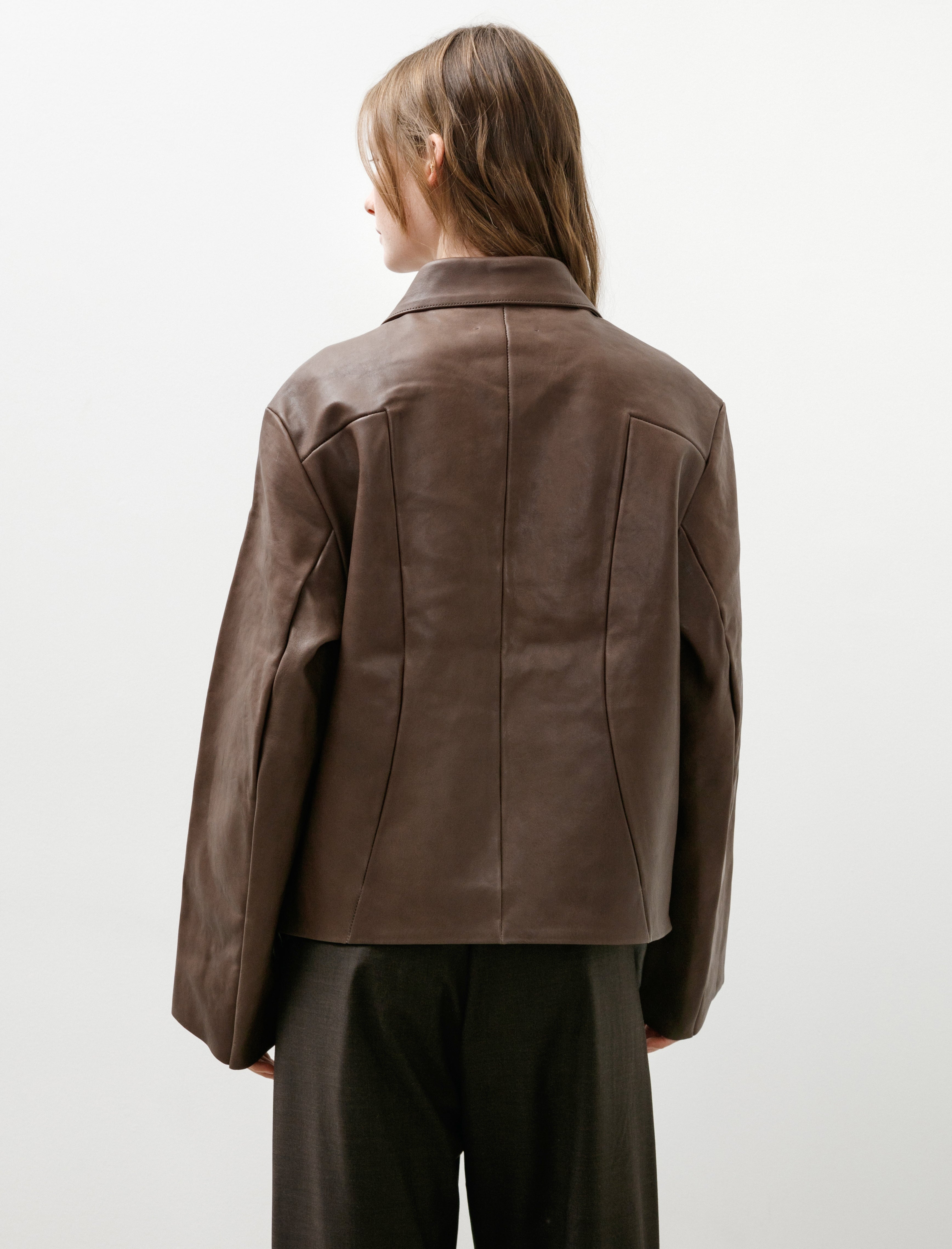 Gabriela Coll No.285 Leather Pocket Jacket Dust Lambskin