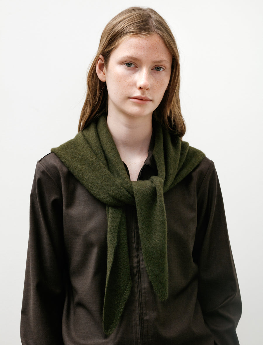 No.347 Cashmere Silk Scarf Dark Green - Image 1