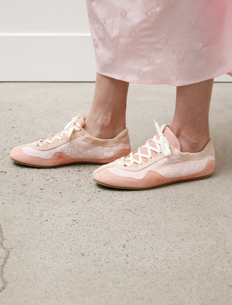 Blaise Soft Sneakers Suede Nylon Blush Pink - Image 2