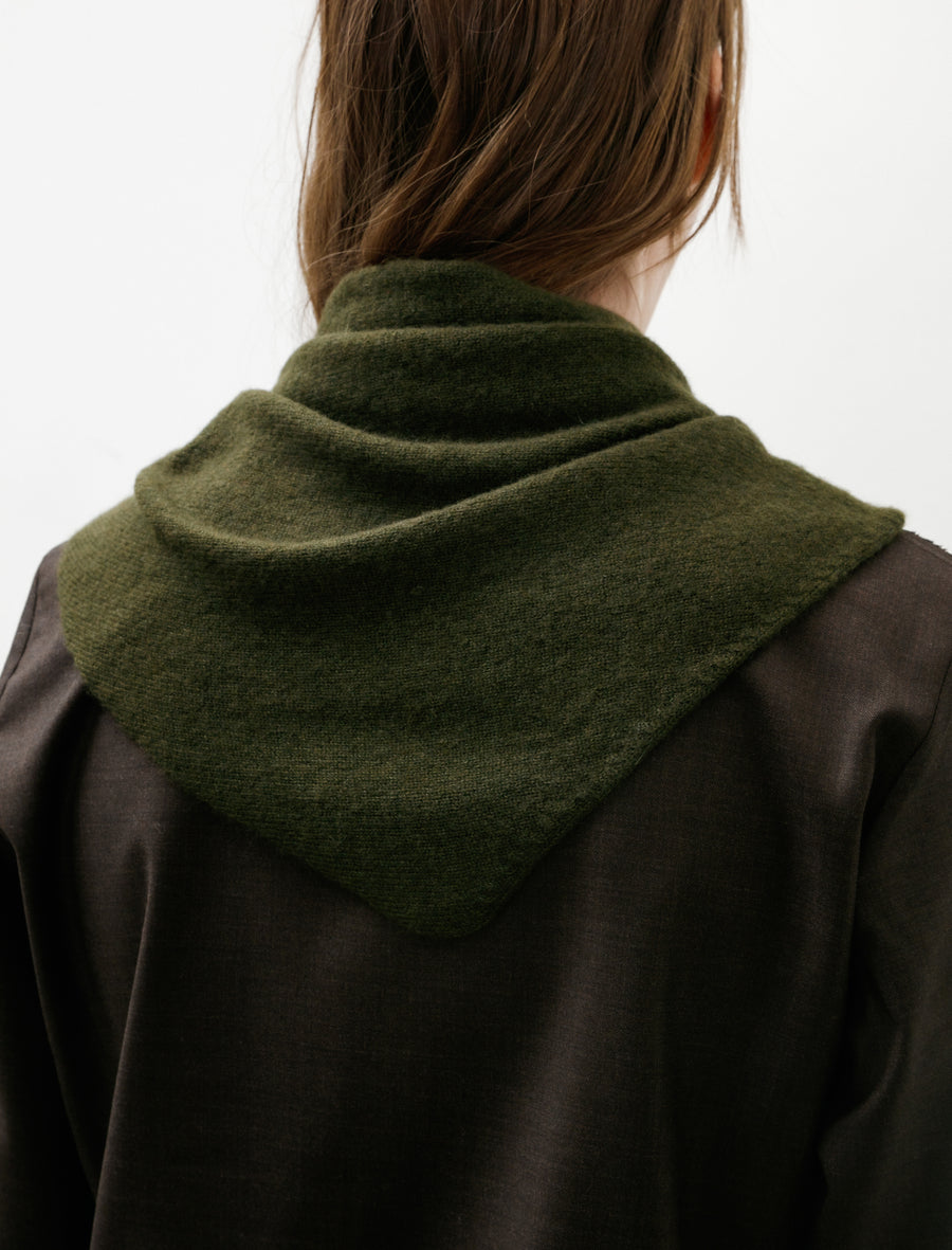 No.347 Cashmere Silk Scarf Dark Green - Image 3