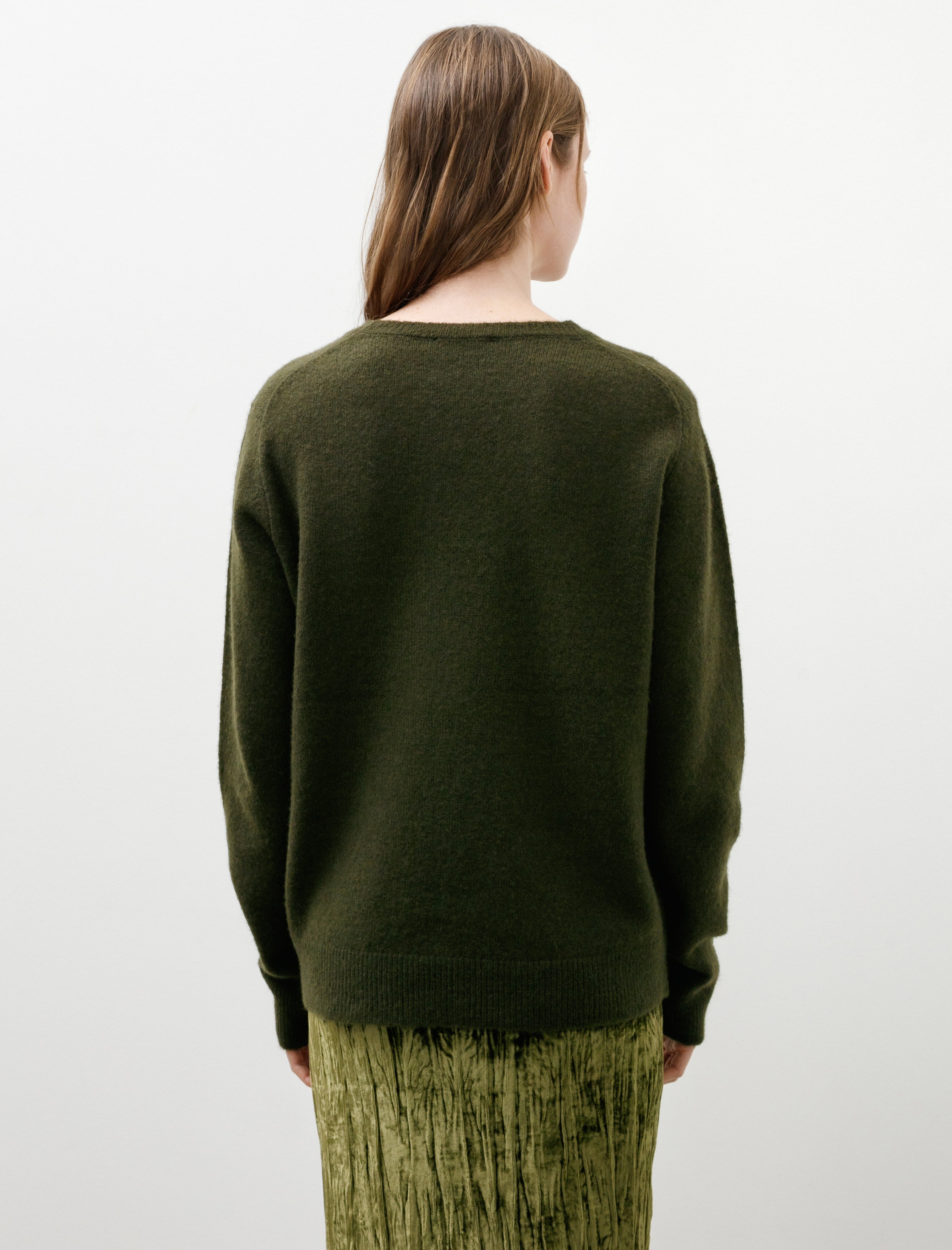 Gabriela Coll No.344 Cashmere Silk Pullover Dark Green