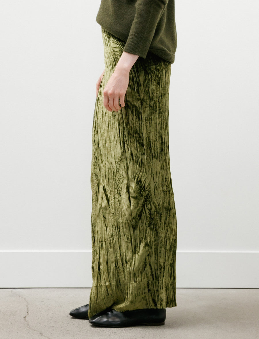 No.304 Silk Velvet Wrap Skirt Green - Image 6