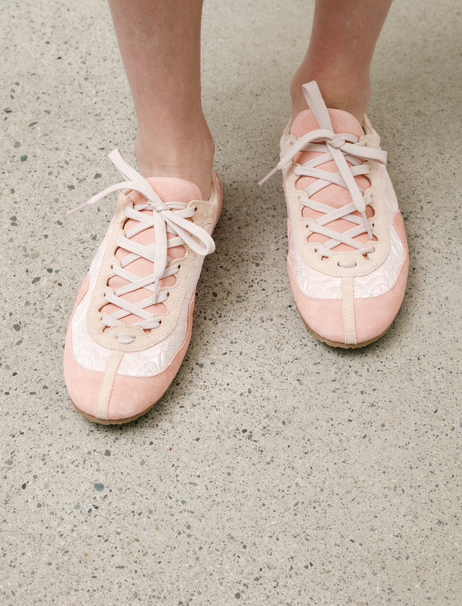 Blaise Soft Sneakers Suede Nylon Blush Pink - Image 4