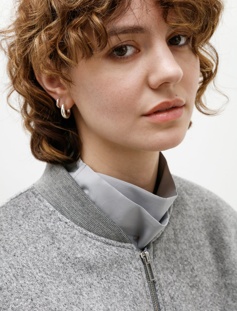 Velvet Wool MA-1 Jacket Grey - Image 6