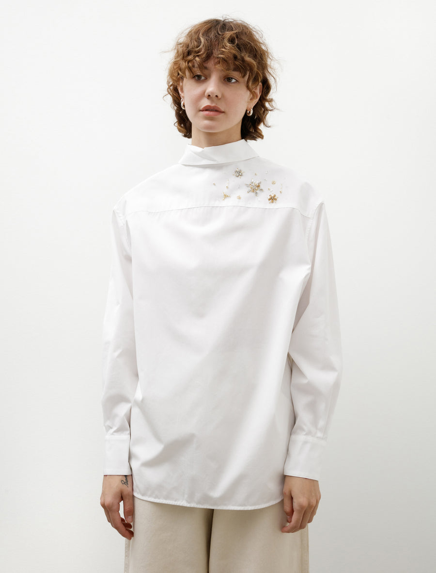 Reversible Embroidered Shirt White - Image 1