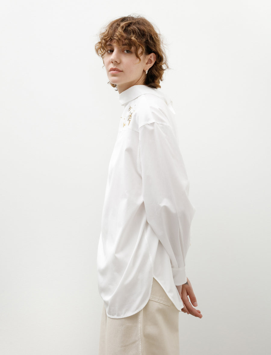 Reversible Embroidered Shirt White - Image 3