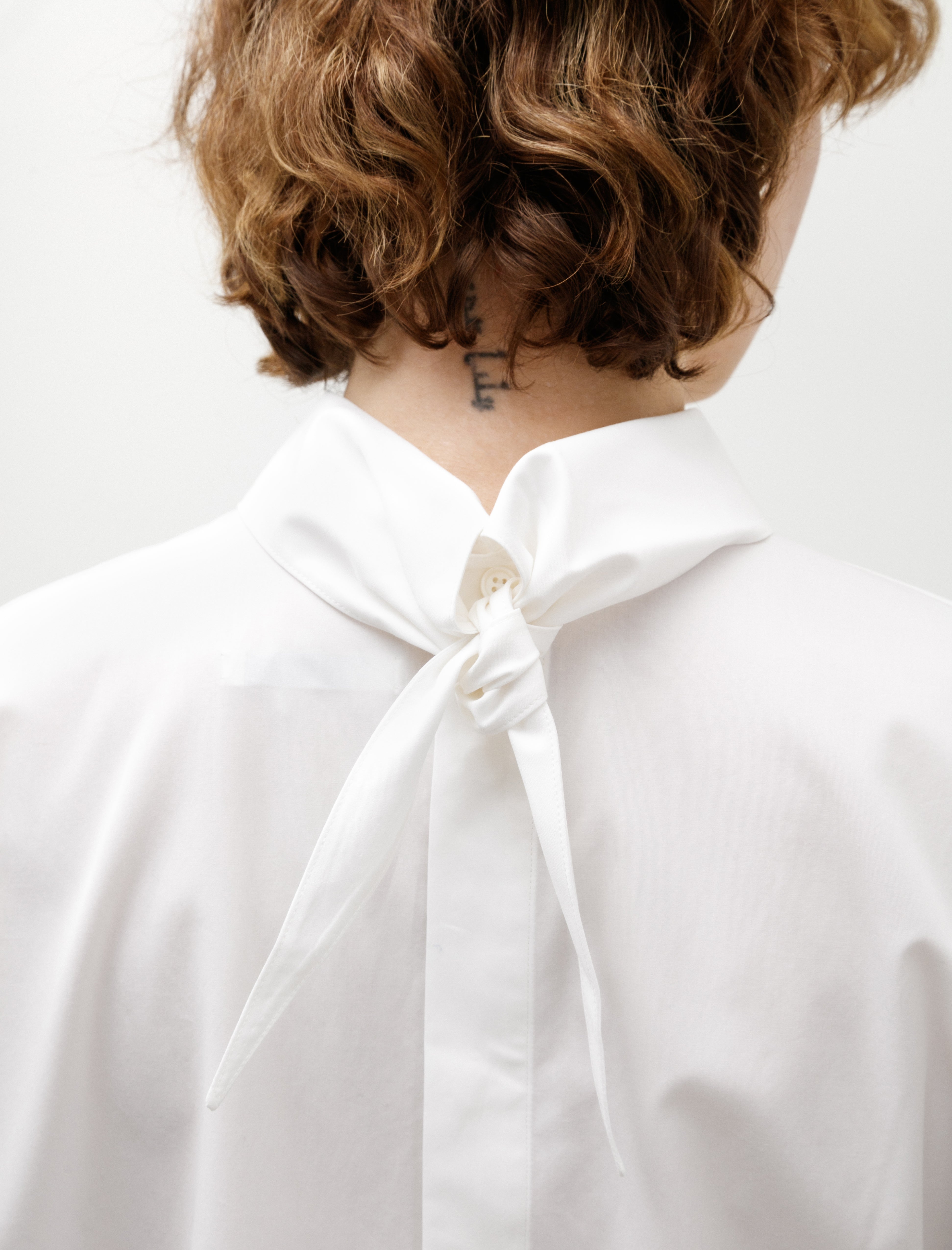 Kanako Sakai Reversible Embroidered Shirt White