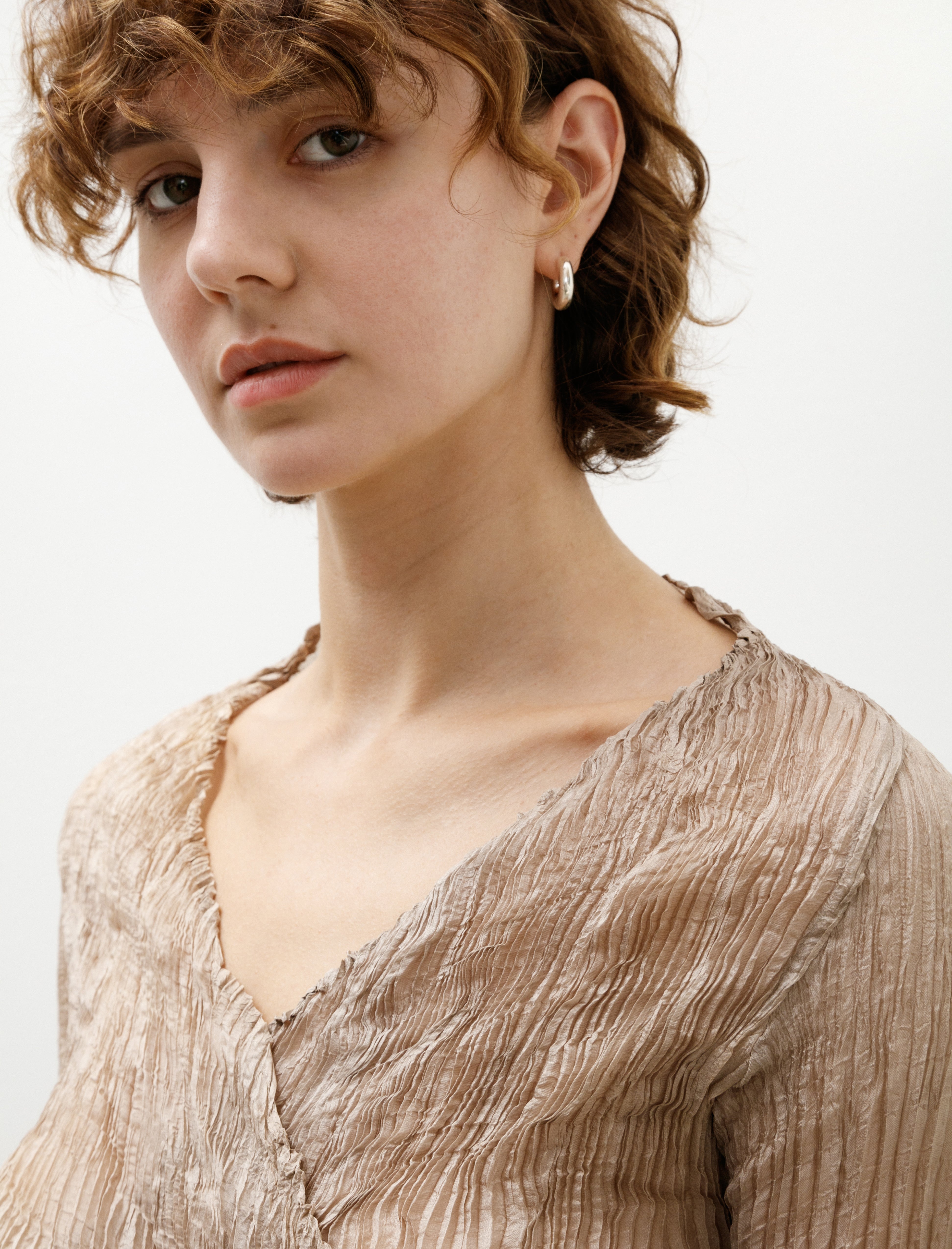 Azur Sleeve Wrap Top Stone