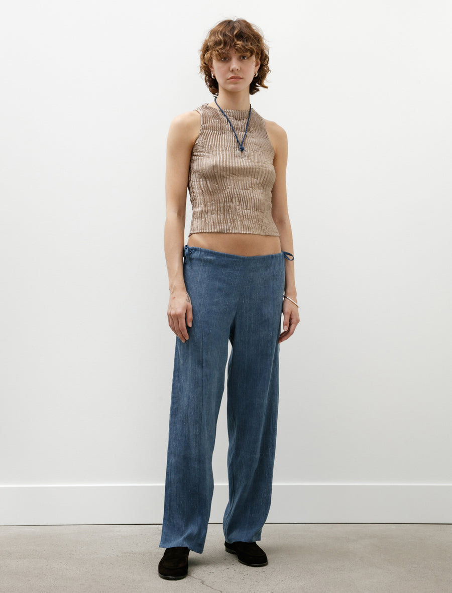 Raw Silk Adjustable Pants Indigo - Image 1