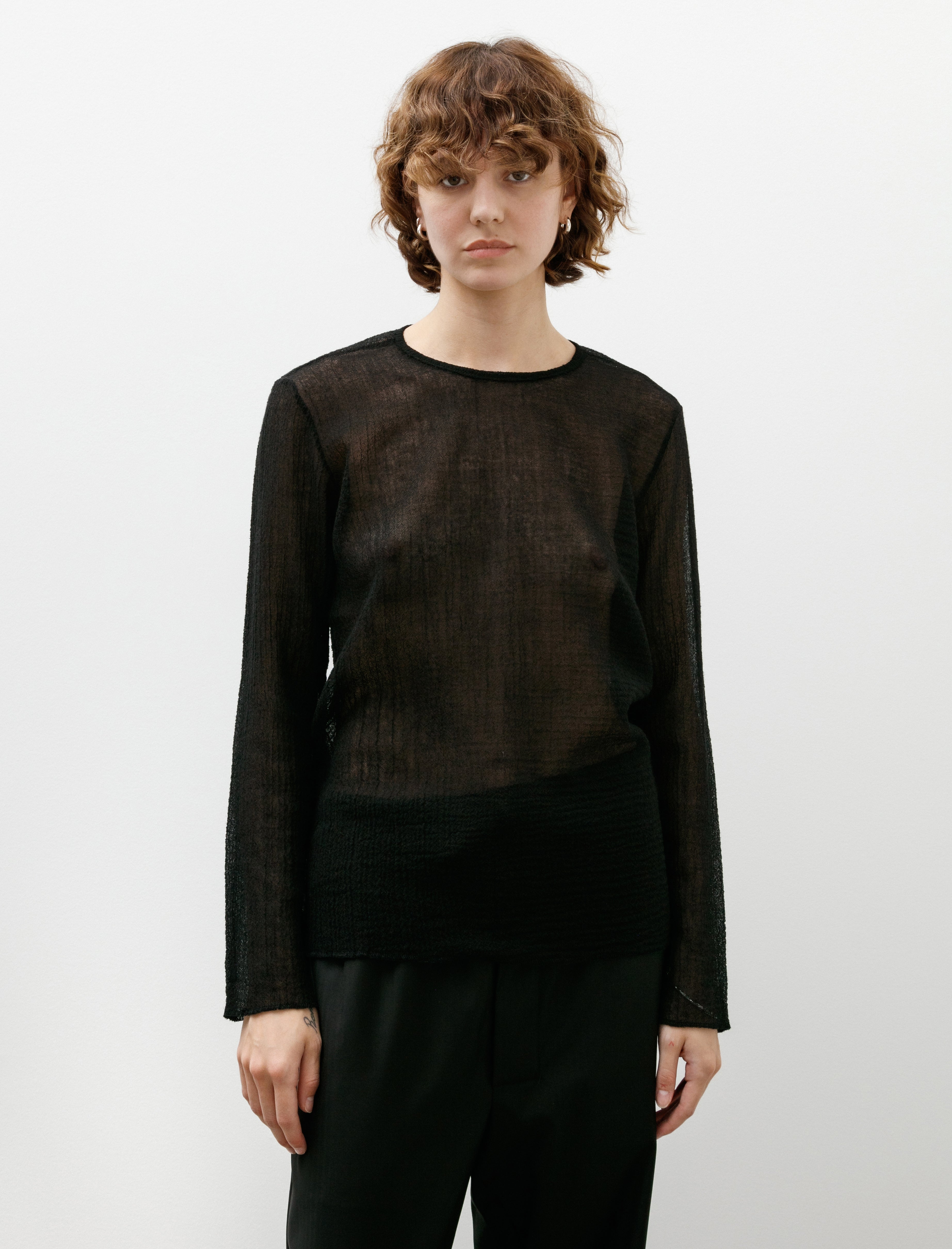 Gabriela Coll Garments No. 300 Wool Crushed Top Black