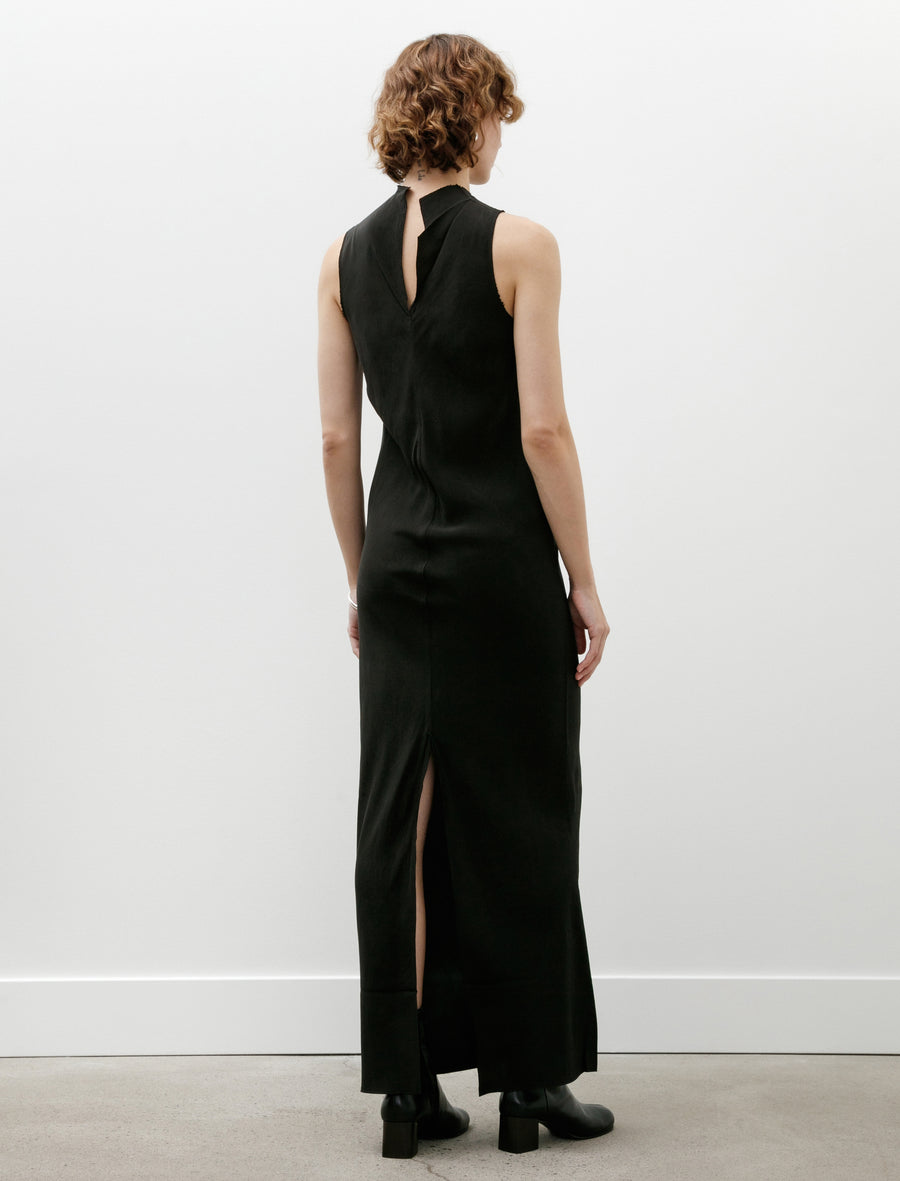 No. 271 Cupro Center Seams Dress Black - Image 3