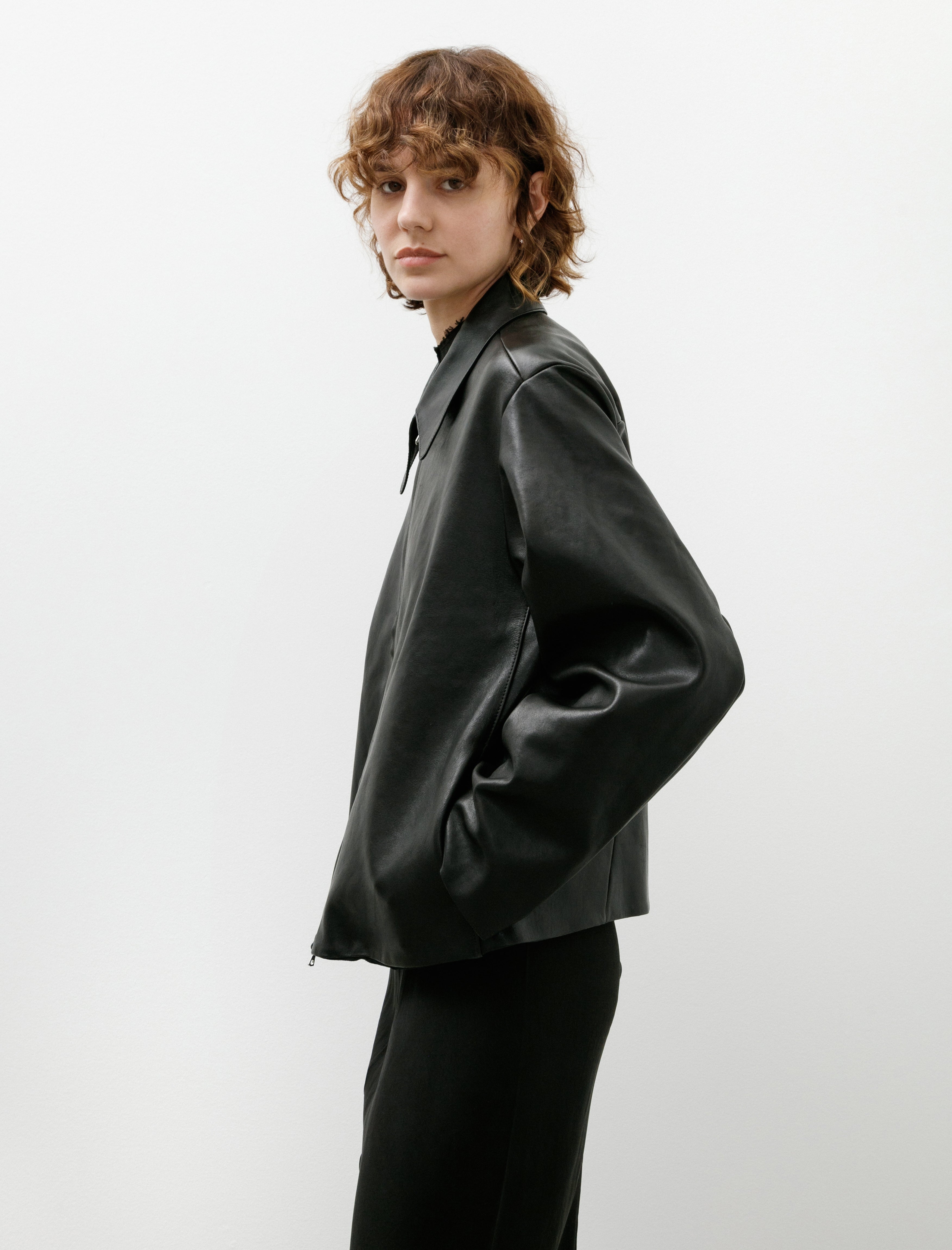 Gabriela Coll Garments No. 285 Leather Pocket Jacket Black