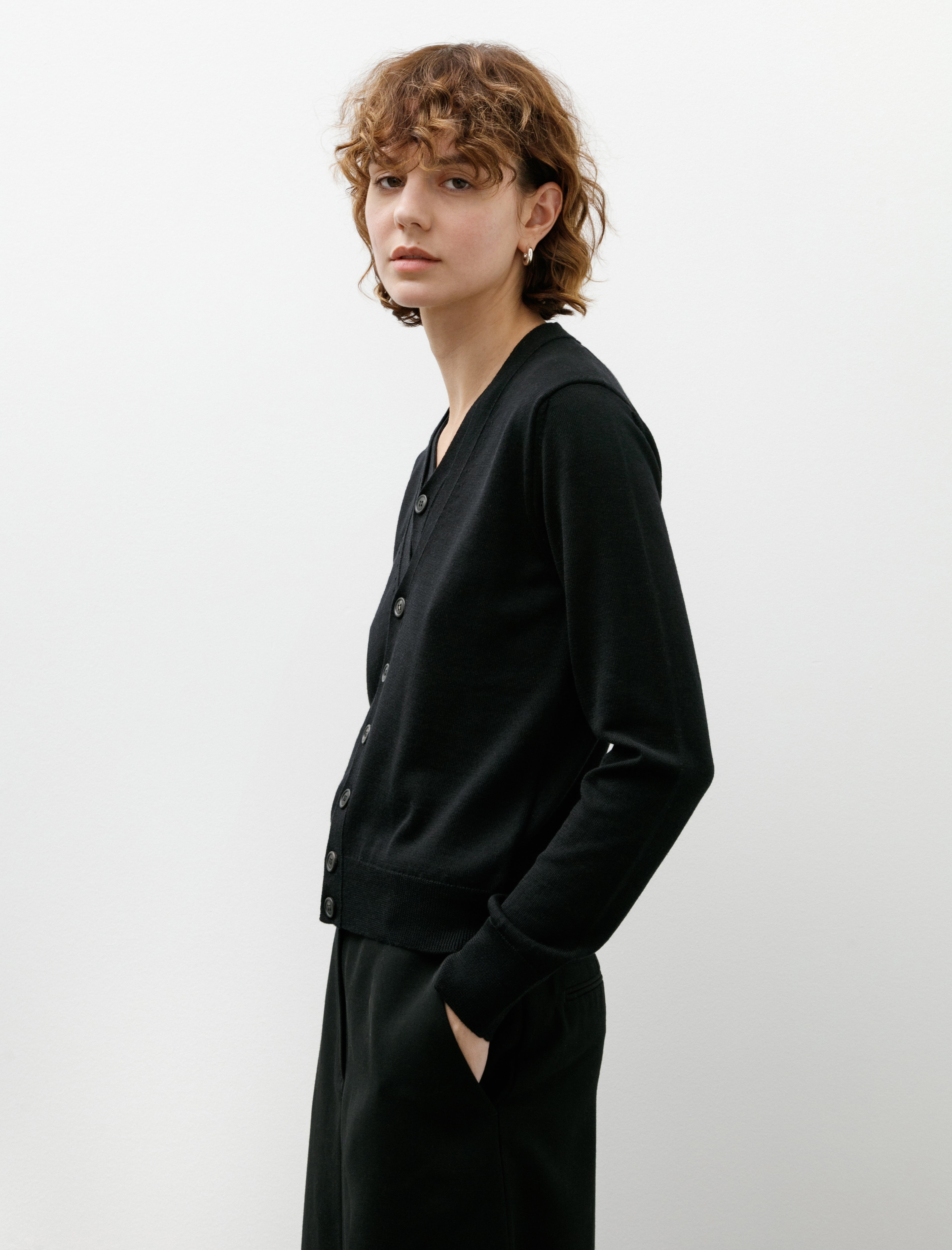 Cristaseya Double Cardigan Black