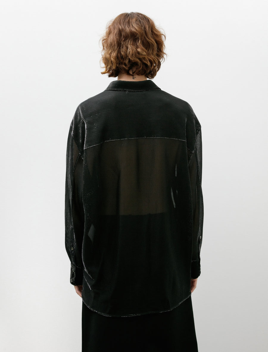 Metallic Jersey Shirt Black - Image 4