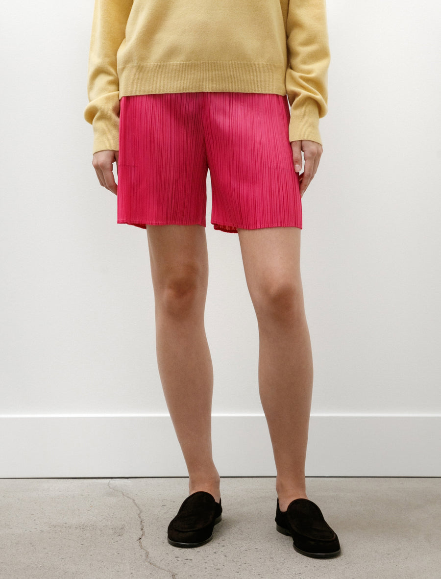 Lucid Pleats Shorts Bright Pink - Image 2